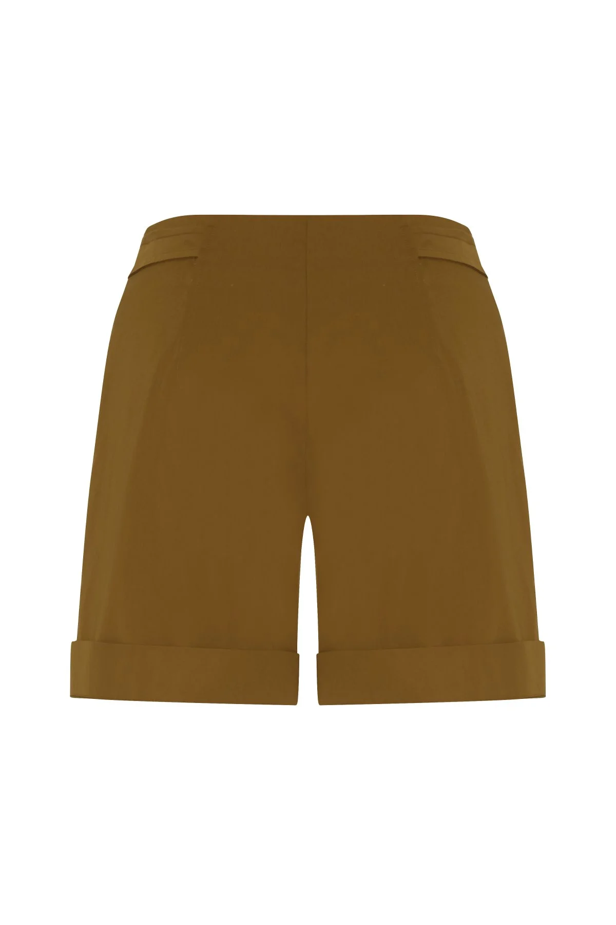 Çift Pileli Şort Kahve - 9