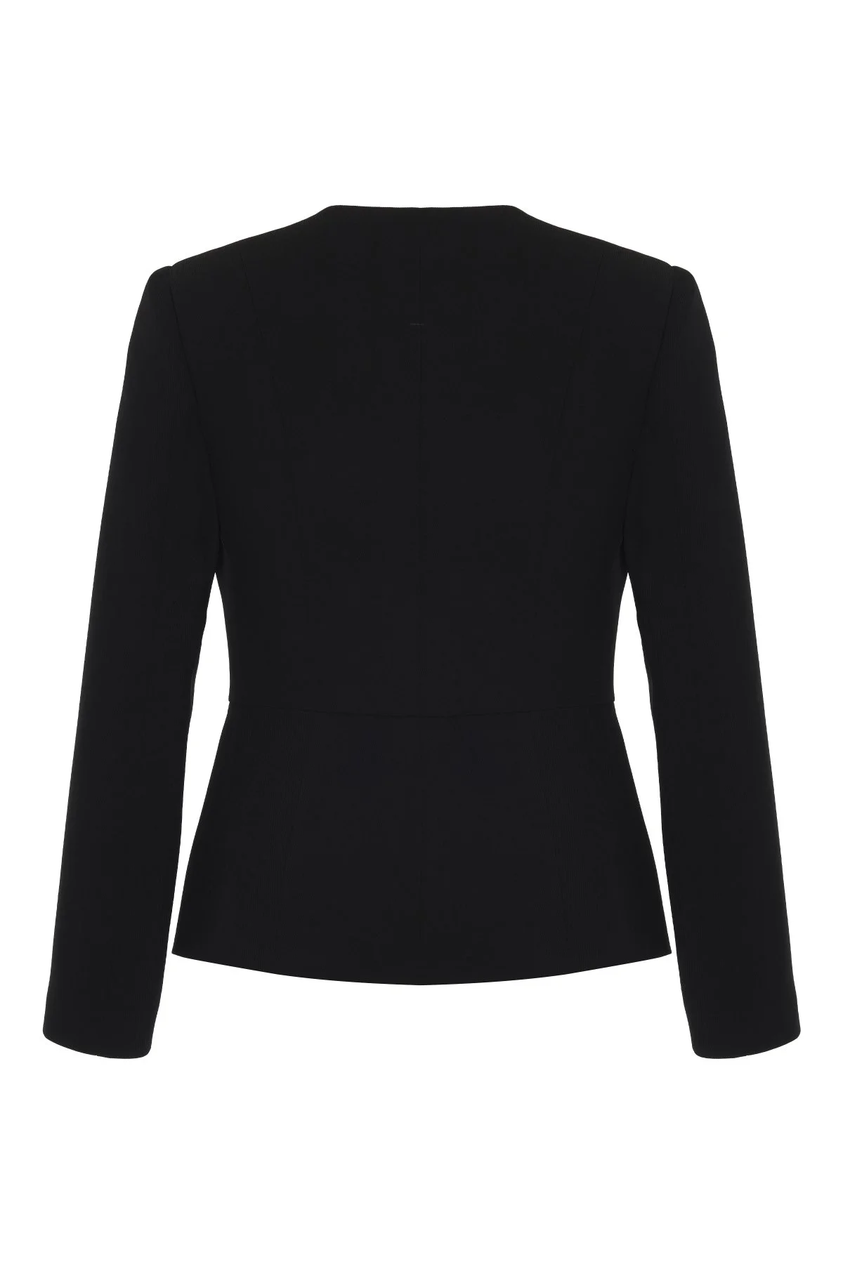 Çıkarılabilir Broş Detaylı Bele Oturan Çift Cepli Ceket Siyah - 7