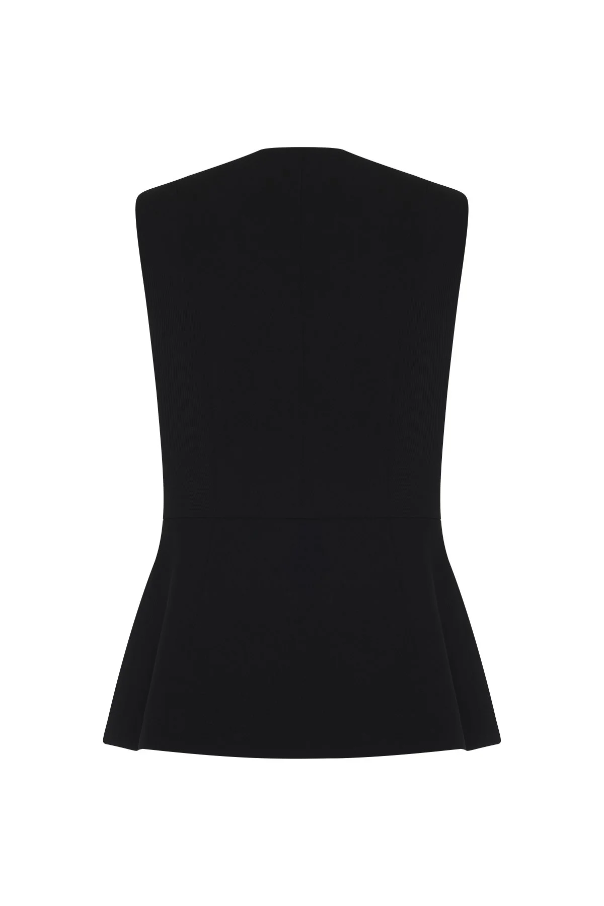 Çıkarılabilir Broş Detaylı Bele Oturan Yelek Siyah - 6