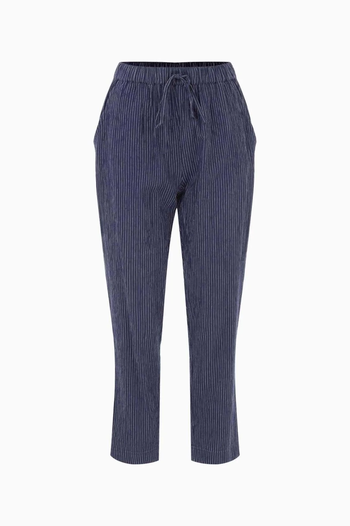 Çizgi Desenli Kadın Pantolon Standart Renk - 4