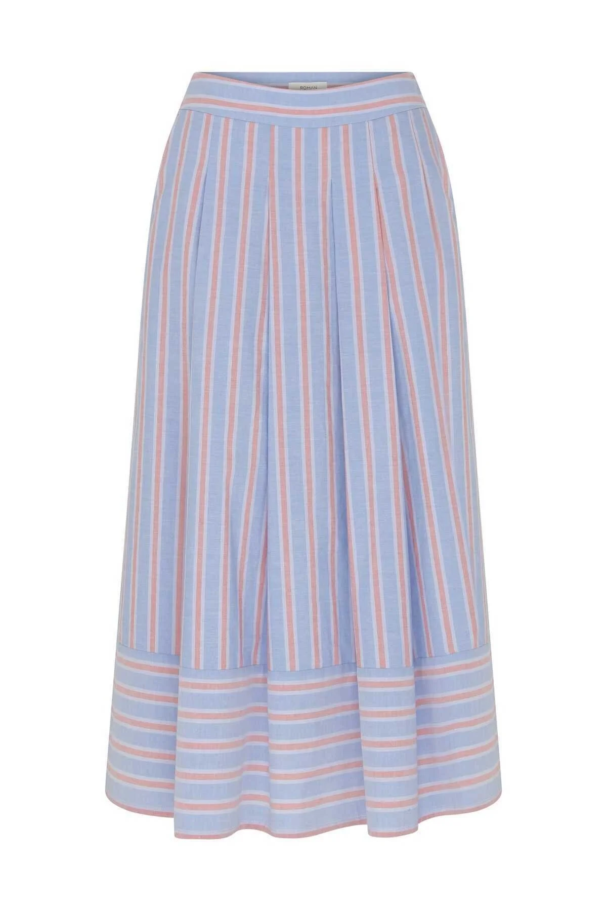 Çizgi Desenli Uzun Etek Standart Renk - 4