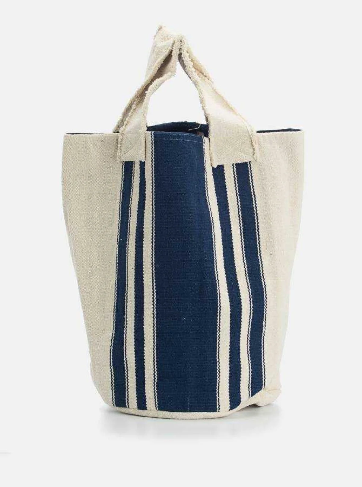 Çizgili Keten Çanta Standart Renk - 1