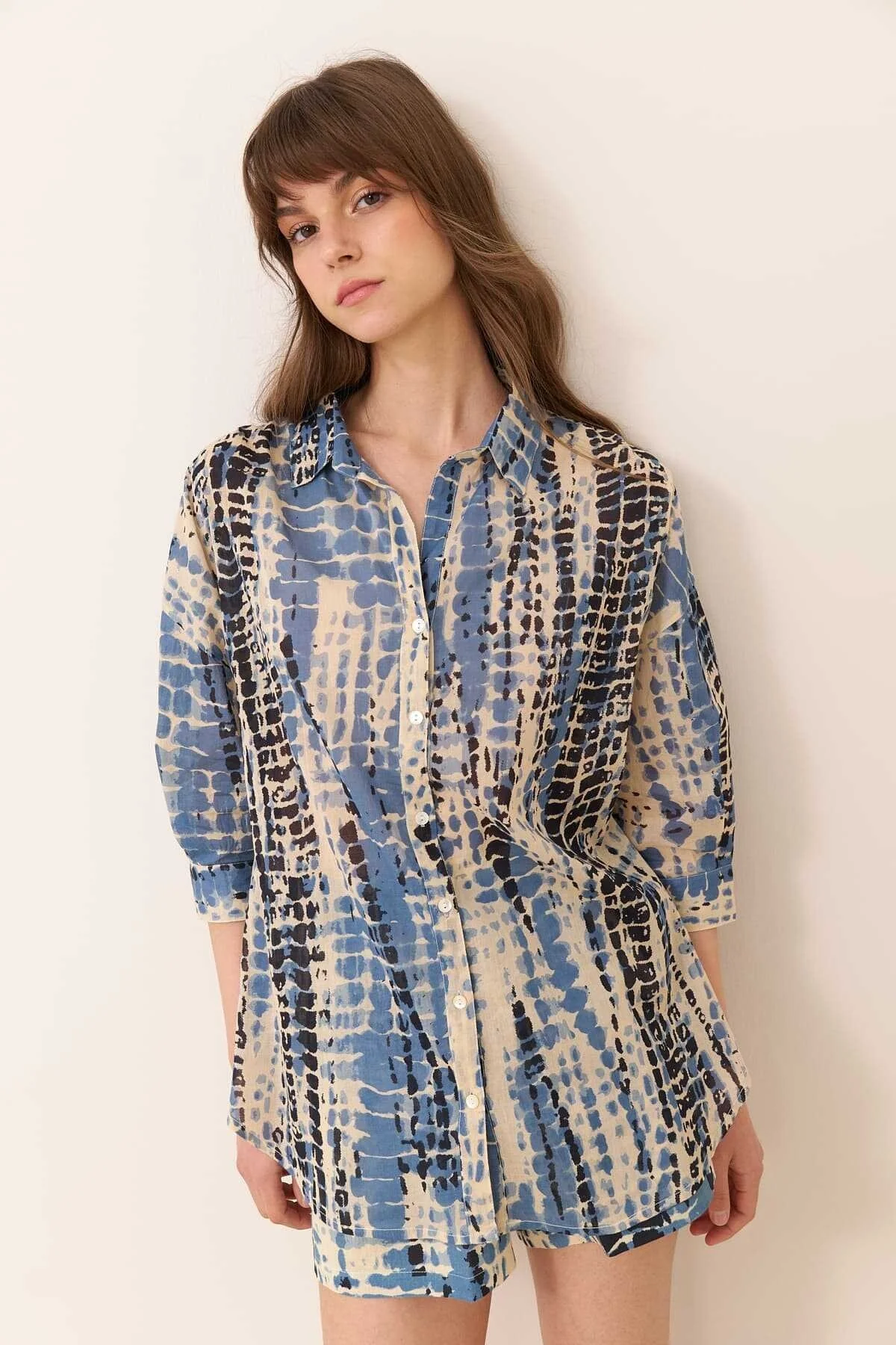 Desenli Gömlek Standart Renk - 1