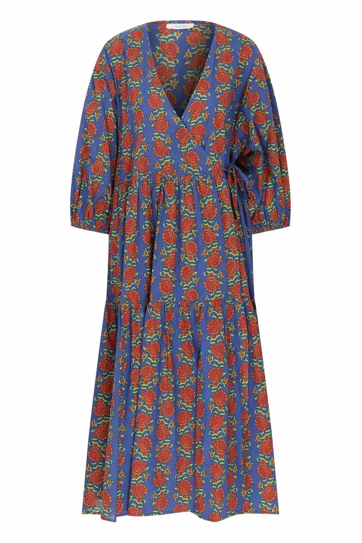 Desenli Günlük Uzun Elbise Standart Renk - 4