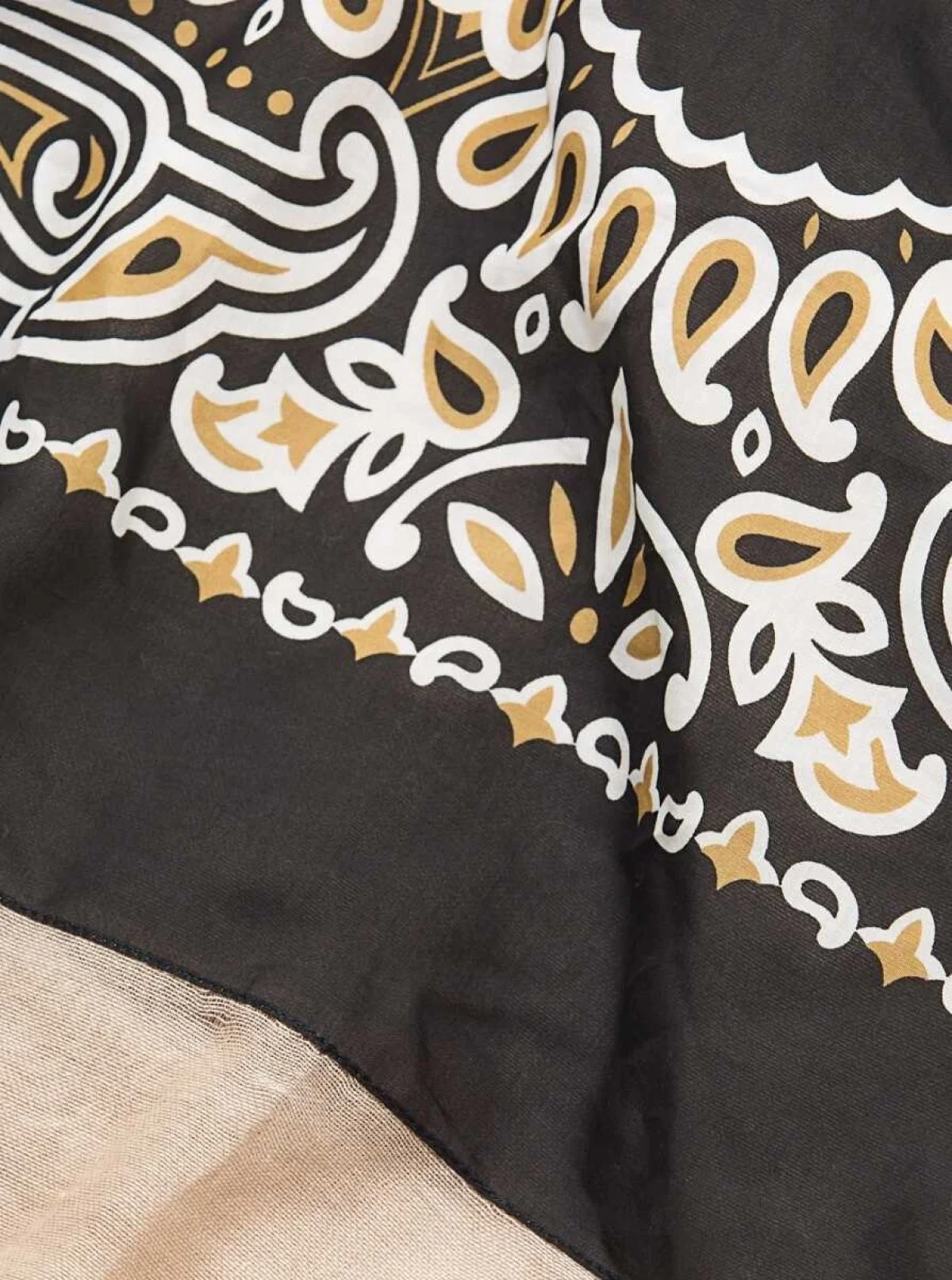 Desenli İpek Şal Standart Renk - 2