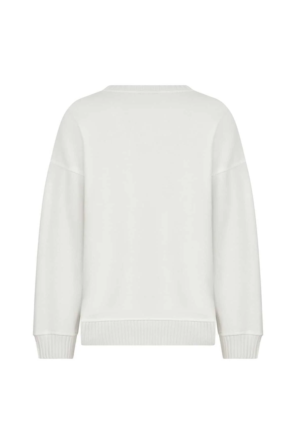  Desenli Kadın Sweatshirt Standart Renk - 5