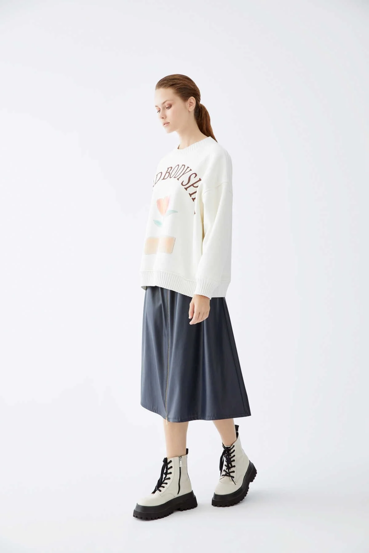  Desenli Kadın Sweatshirt Standart Renk - 3