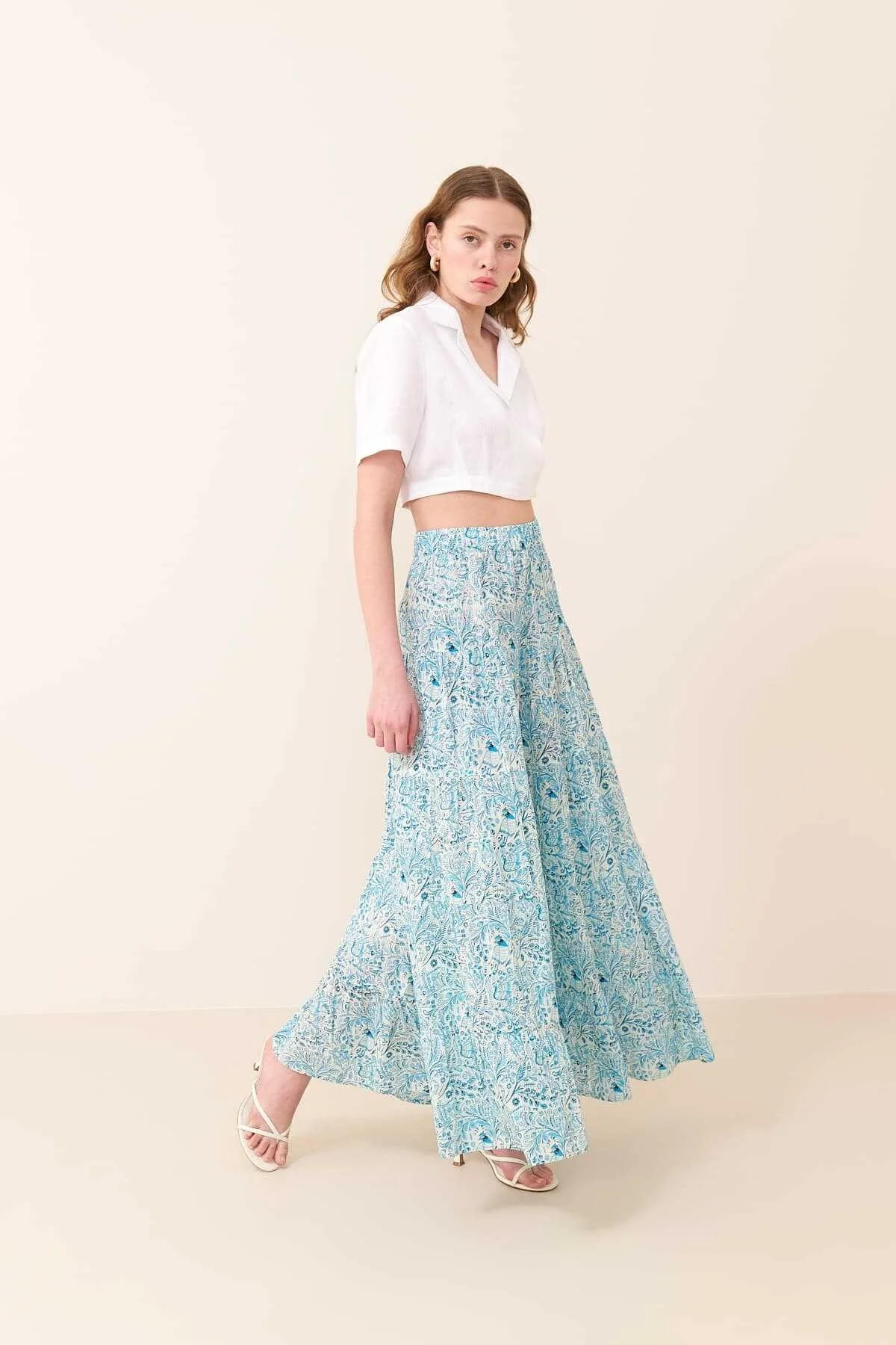 Desenli Midi Boy Etek Standart Renk - 1