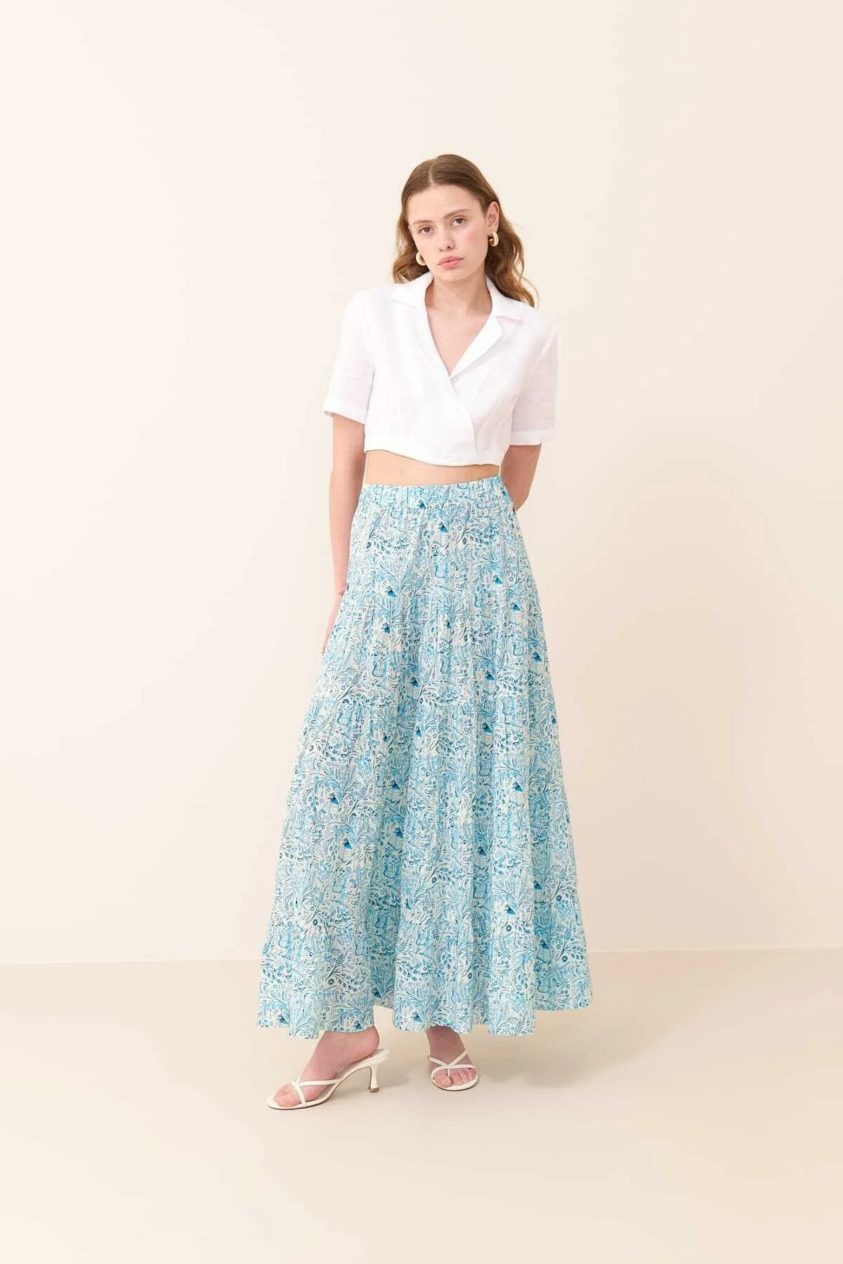 Desenli Midi Boy Etek Standart Renk - 4