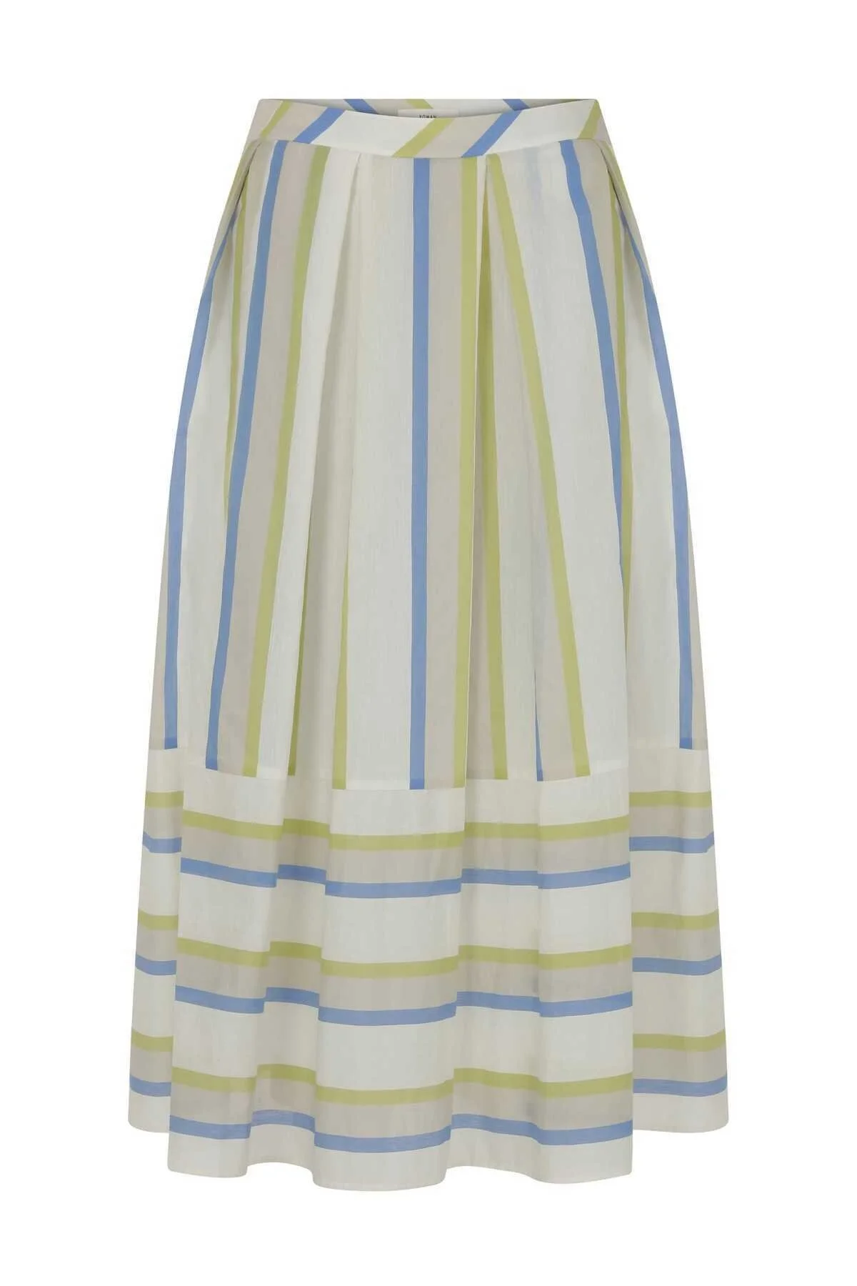 Desenli Pileli Midi Etek Standart Renk - 4