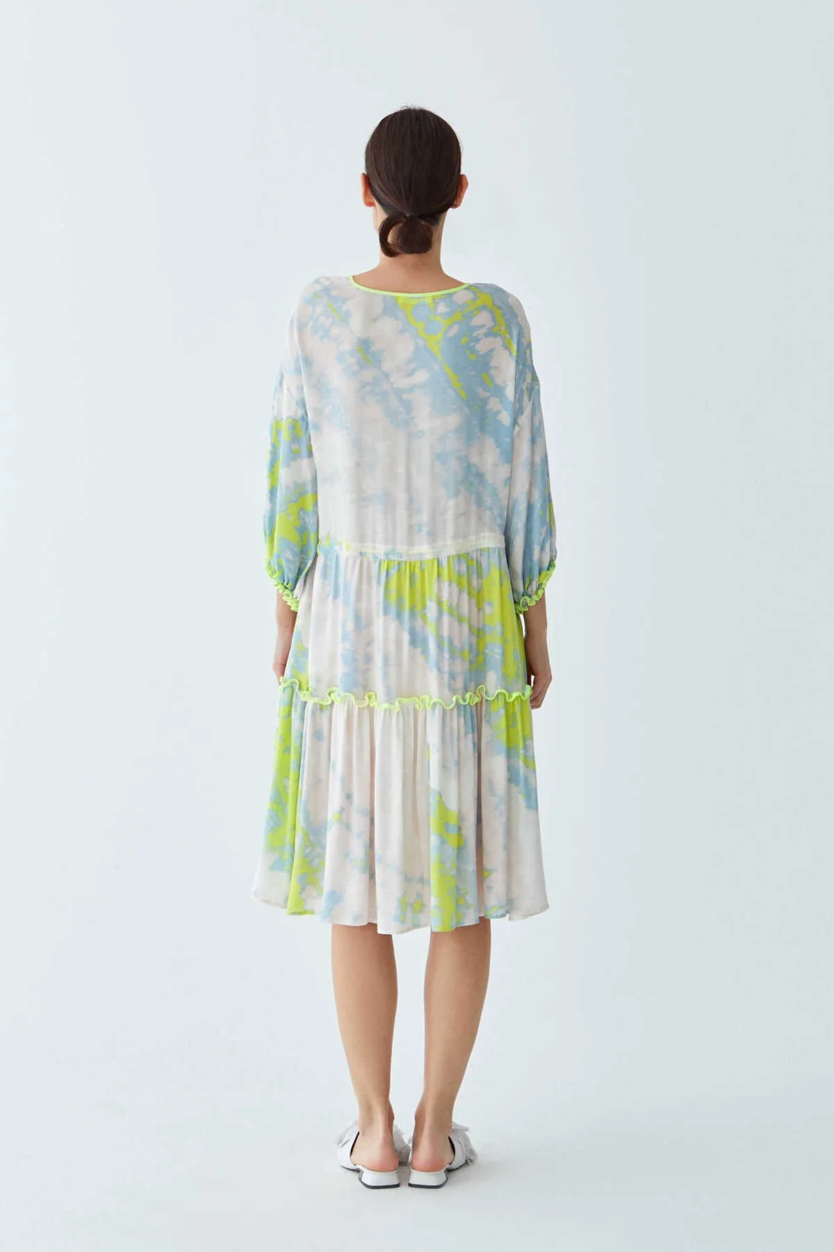 Desenli Salaş Günlük Elbise Standart Renk - 2