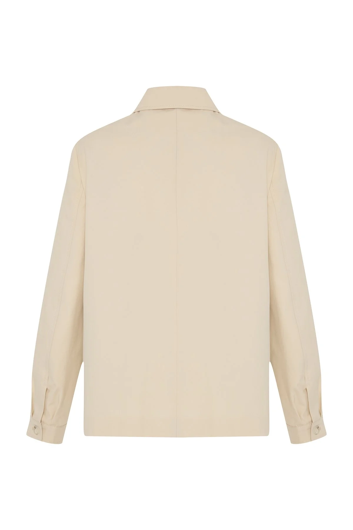 Dört Cepli Önü Düğmeli Ceket Bej - 5