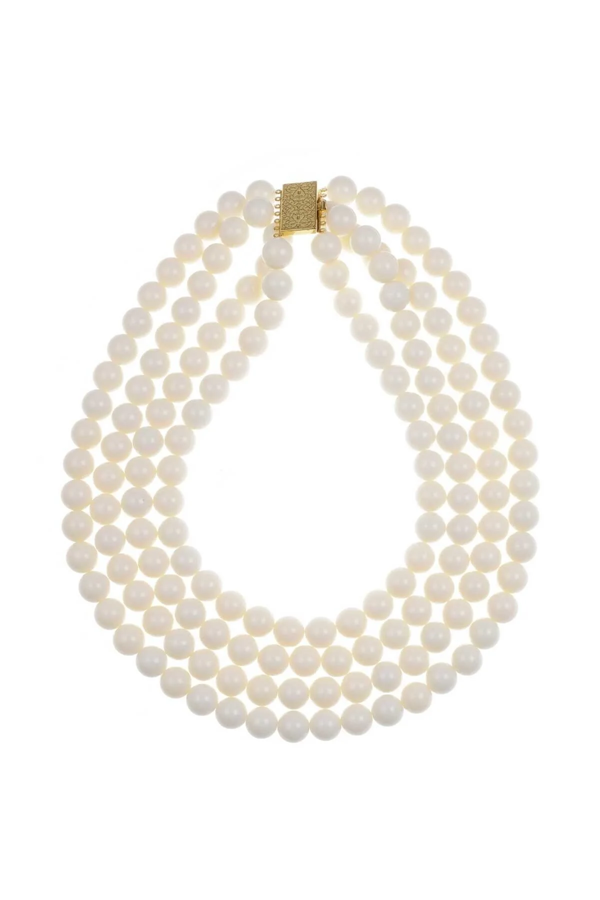  Dört Sıralı Kemik Kolye Standart Renk - 3