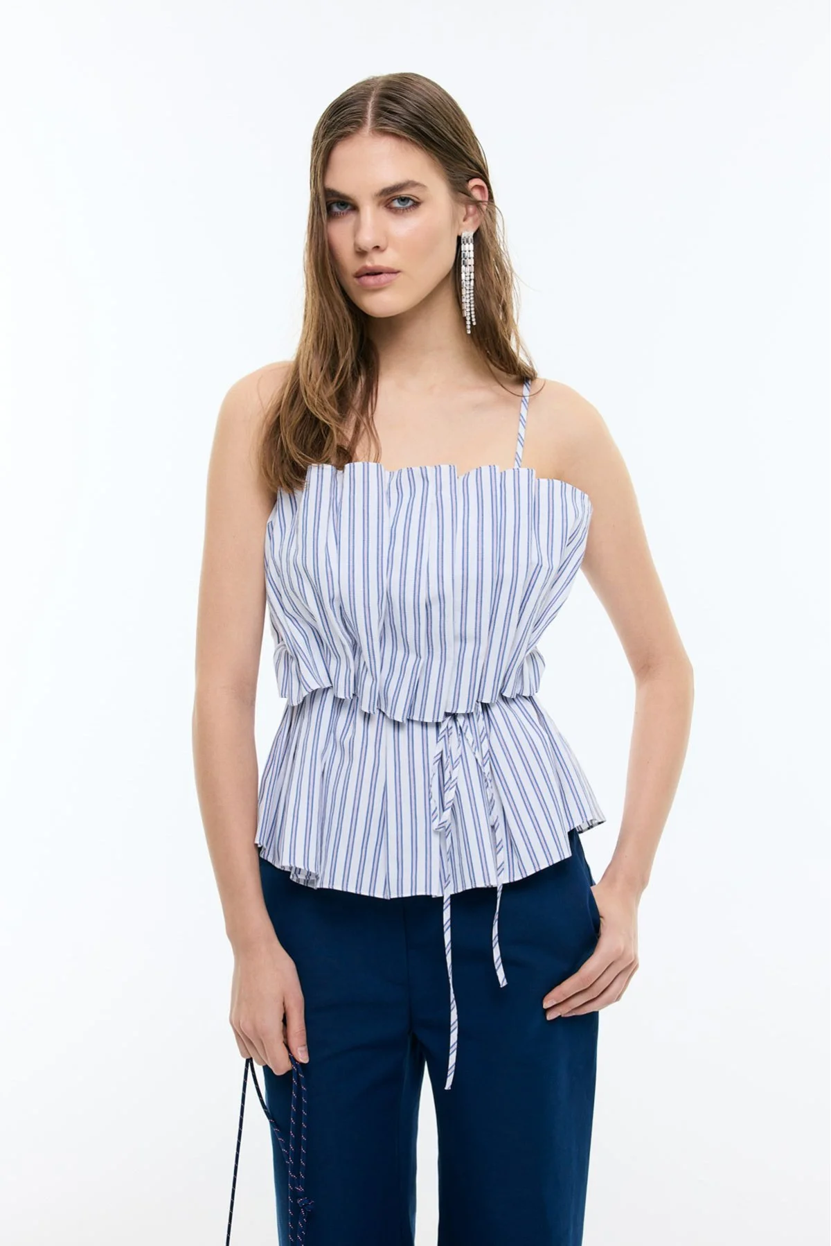 Drape ve Bağcık Detaylı Büstiyer Standart Renk - 1