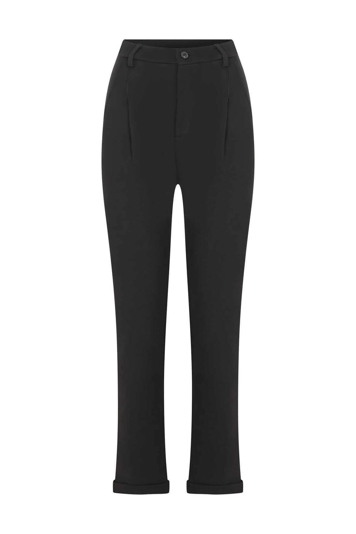  Duble Paça Sweat Kadın Pantolon Siyah - 1