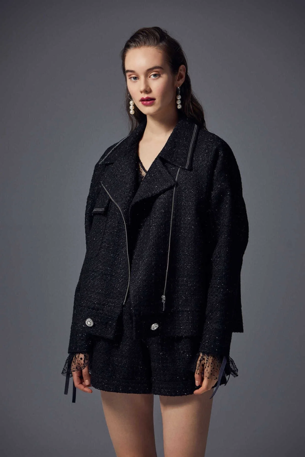  Düğme Detaylı Mont Siyah - 4