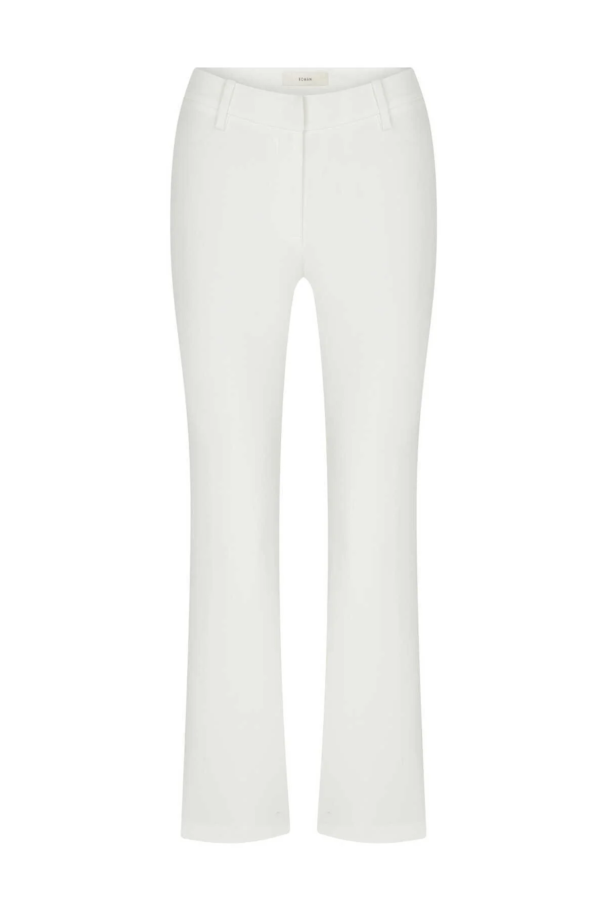 Düz Paça Kadın Pantolon Beyaz - 4