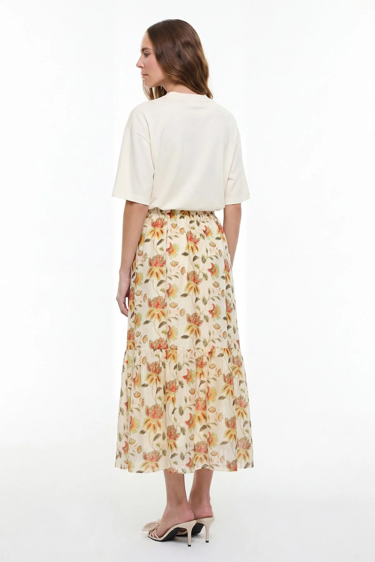 Nakışlı T-shirt Ekru - 2