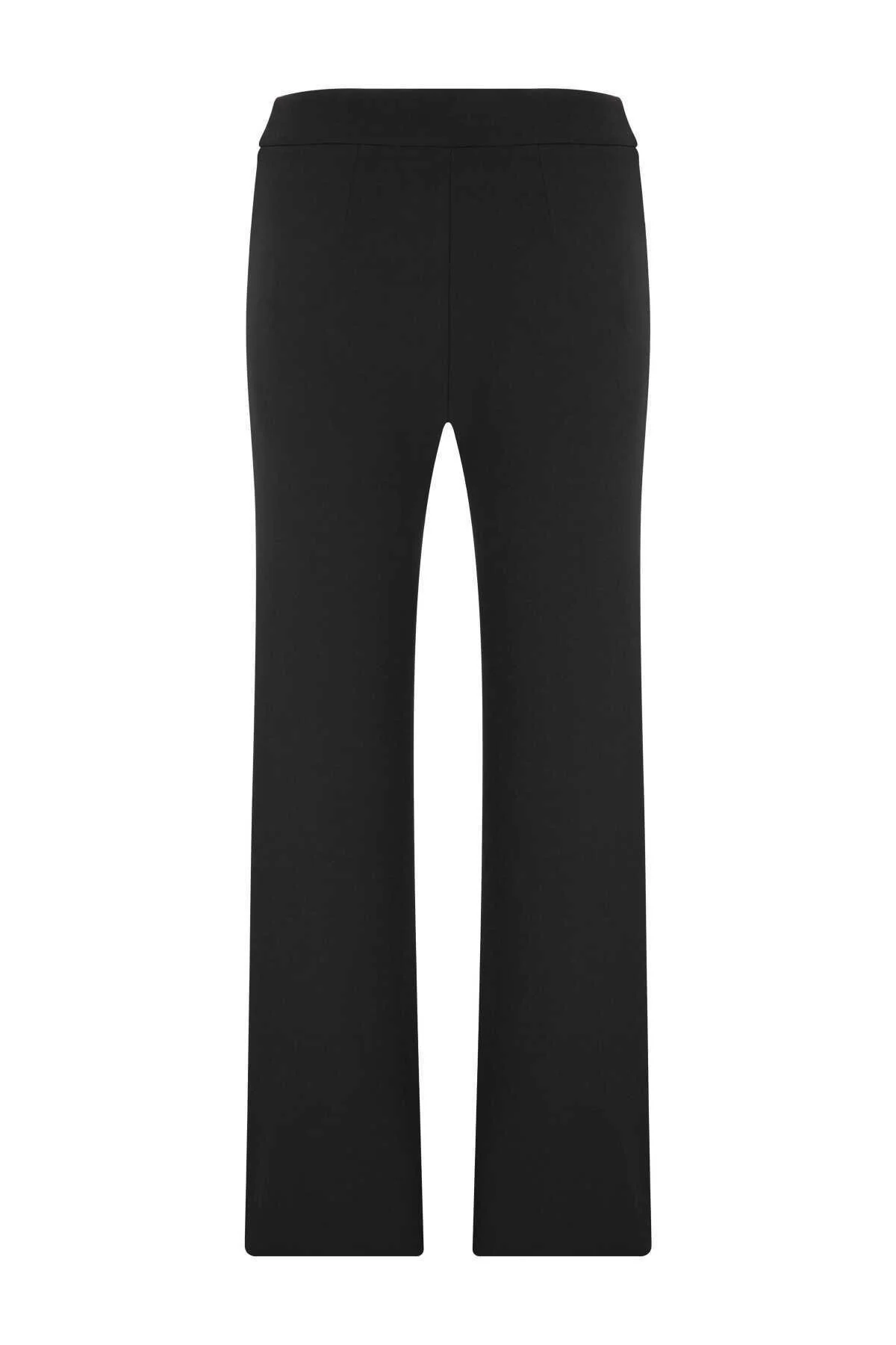  Fermuar Cepli Kadın Pantolon Siyah - 5