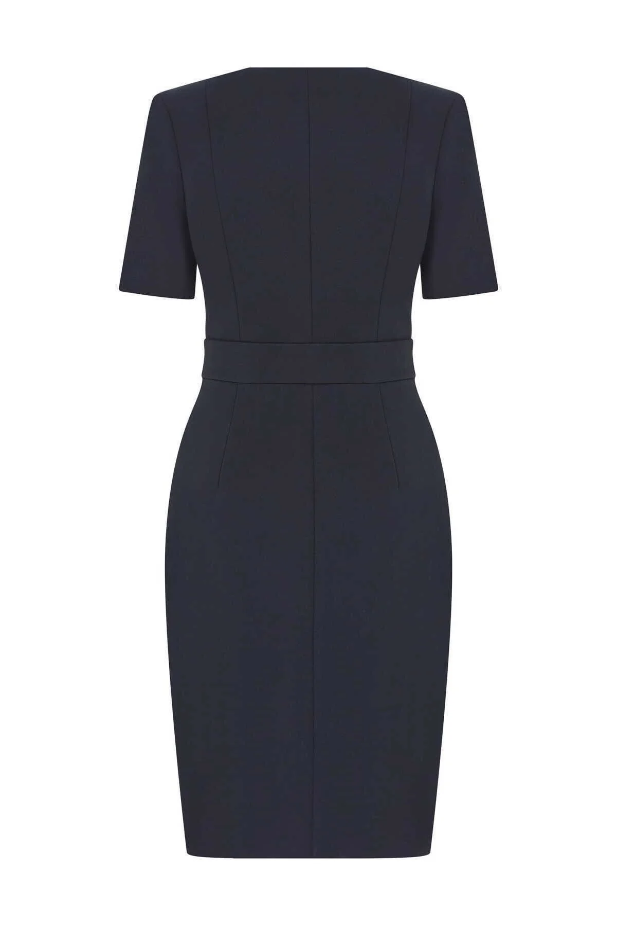  Fermuarlı Abiye Elbise Lacivert - 5
