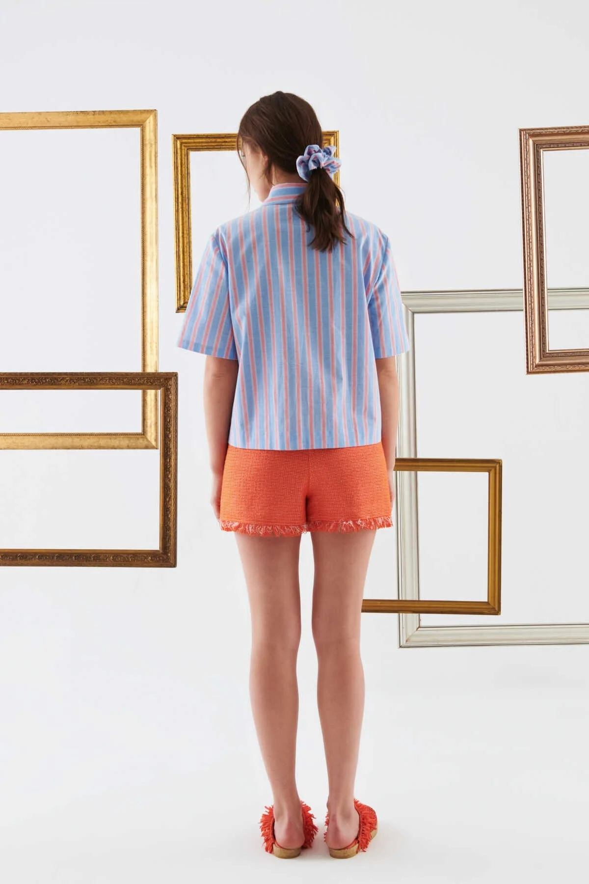 Fermuarlı Desenli Kadın Gömlek Standart Renk - 3