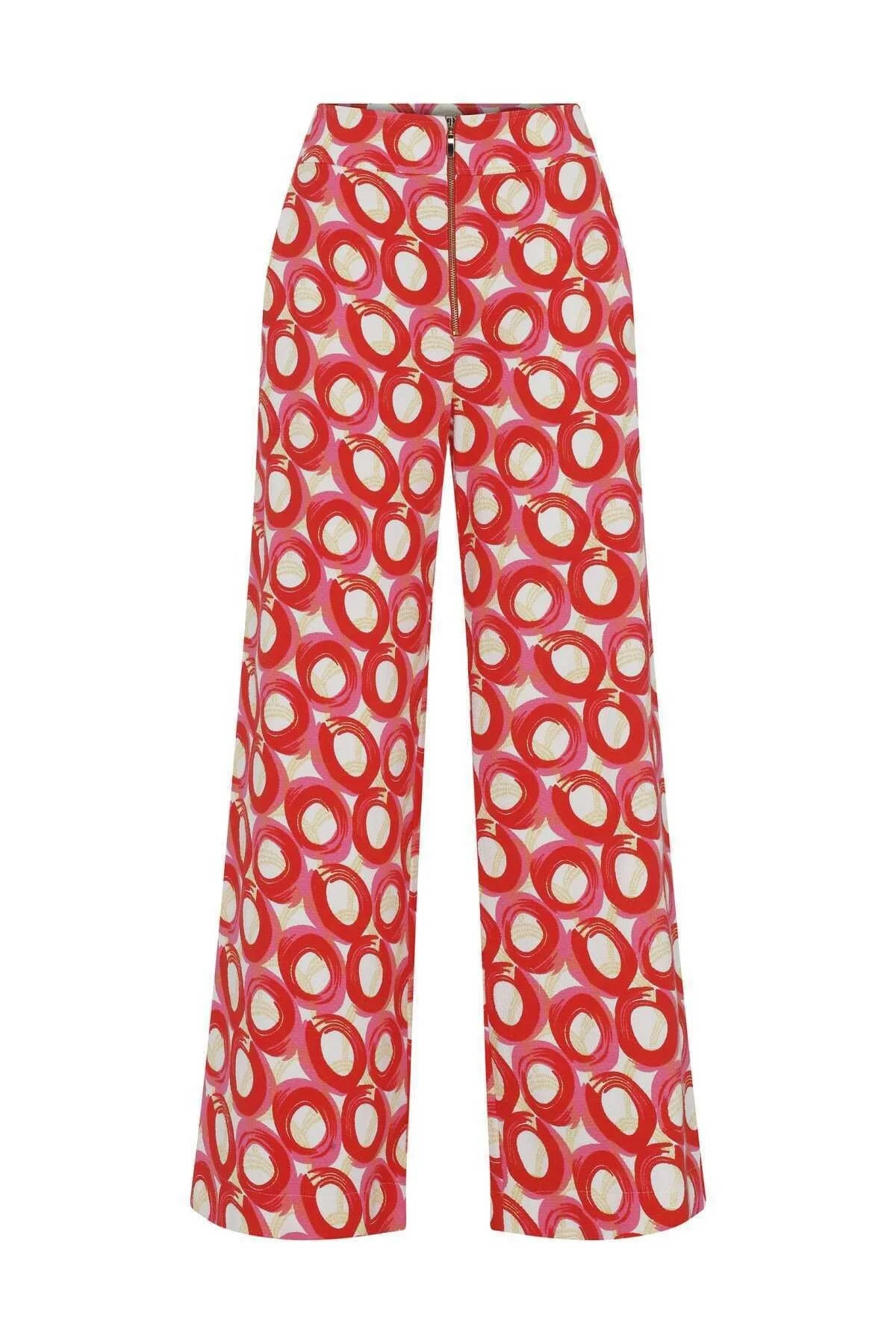 Fermuarlı Desenli Kadın Pantolon Standart Renk - 4