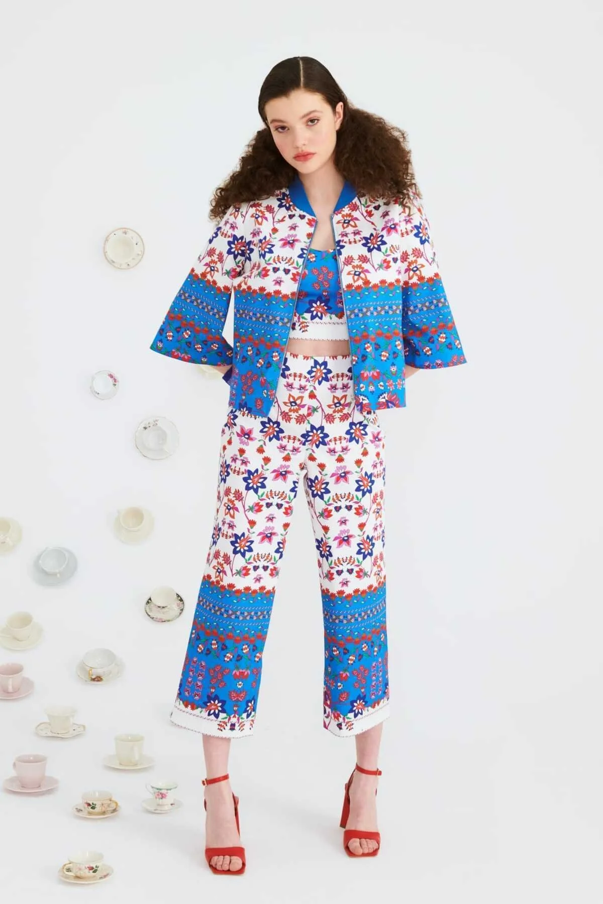 Fermuarlı Desenli Kısa Kadın Mont Standart Renk - 1