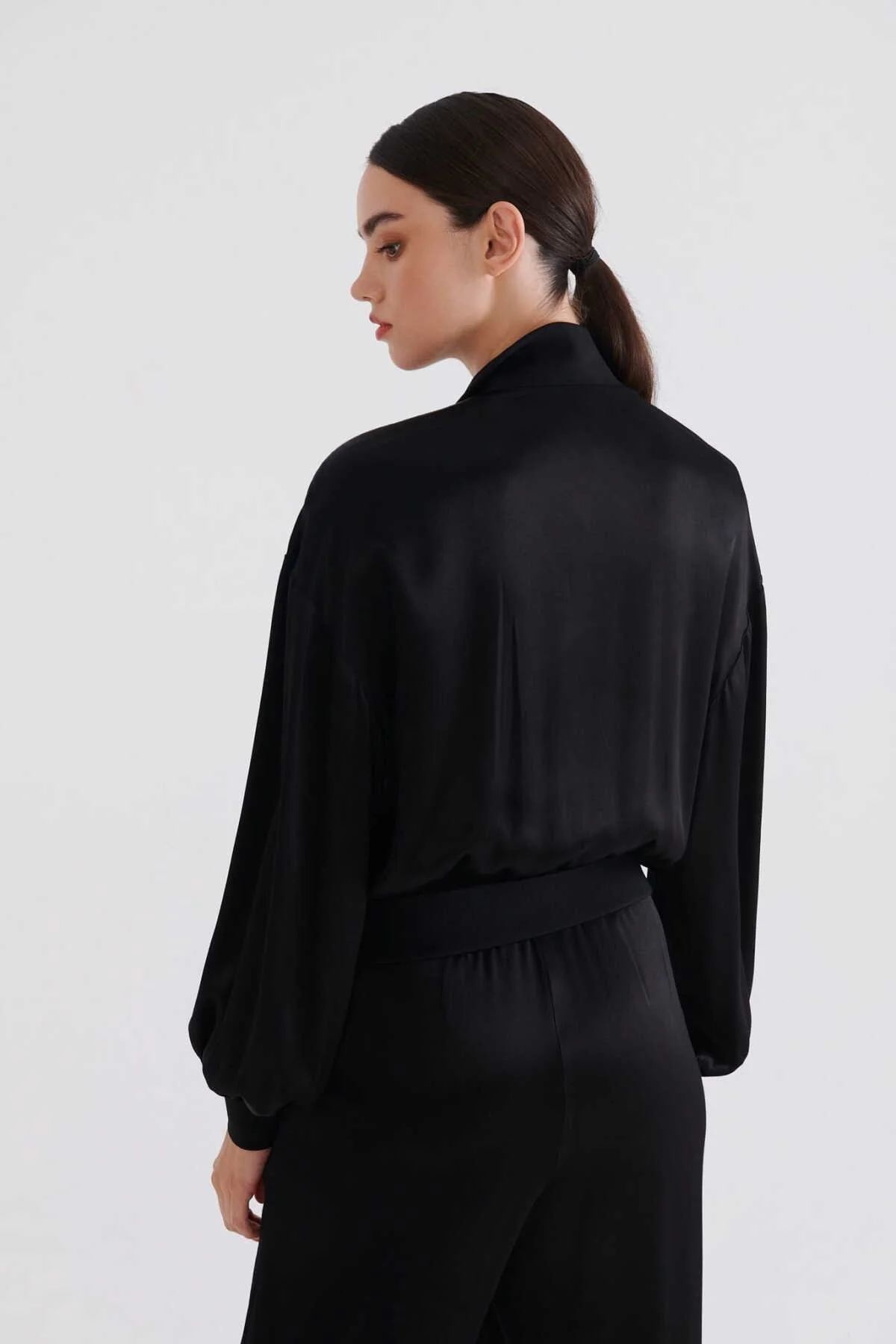  Fermuarlı Kadın Mont Siyah - 2