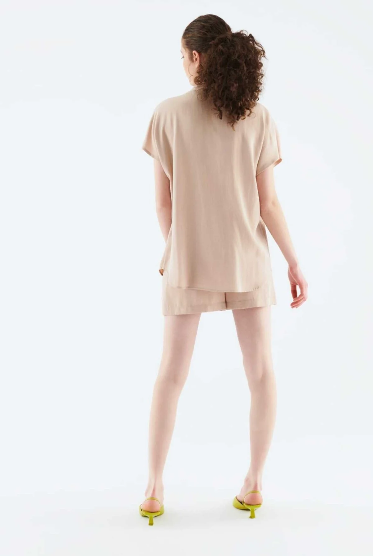 Fermuarlı Kadın Yelek Bej - 2