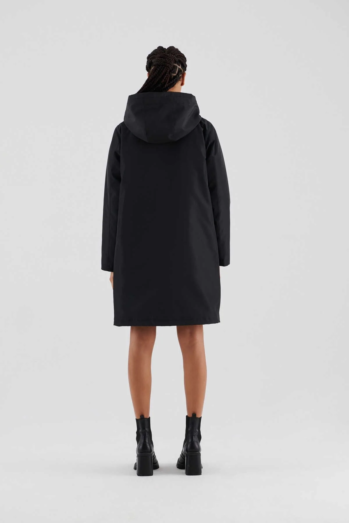  Fermuarlı Uzun Mont Siyah - 2