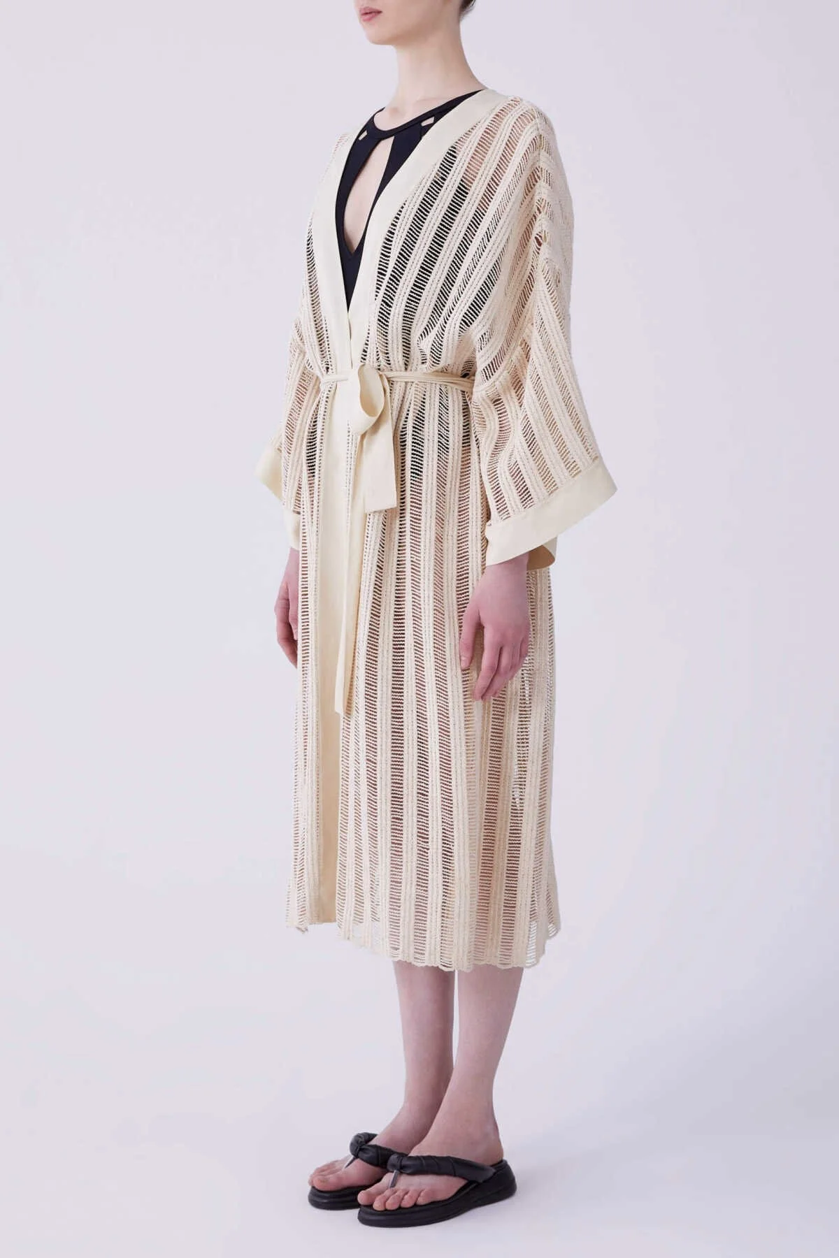 Fileli Kimono Bej - 3