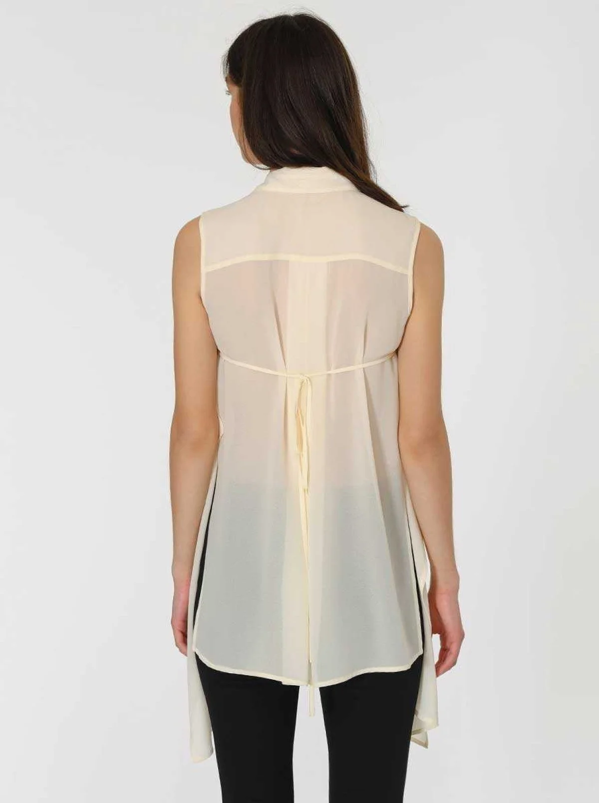 Fırfırlı Bluz Kemik - 2