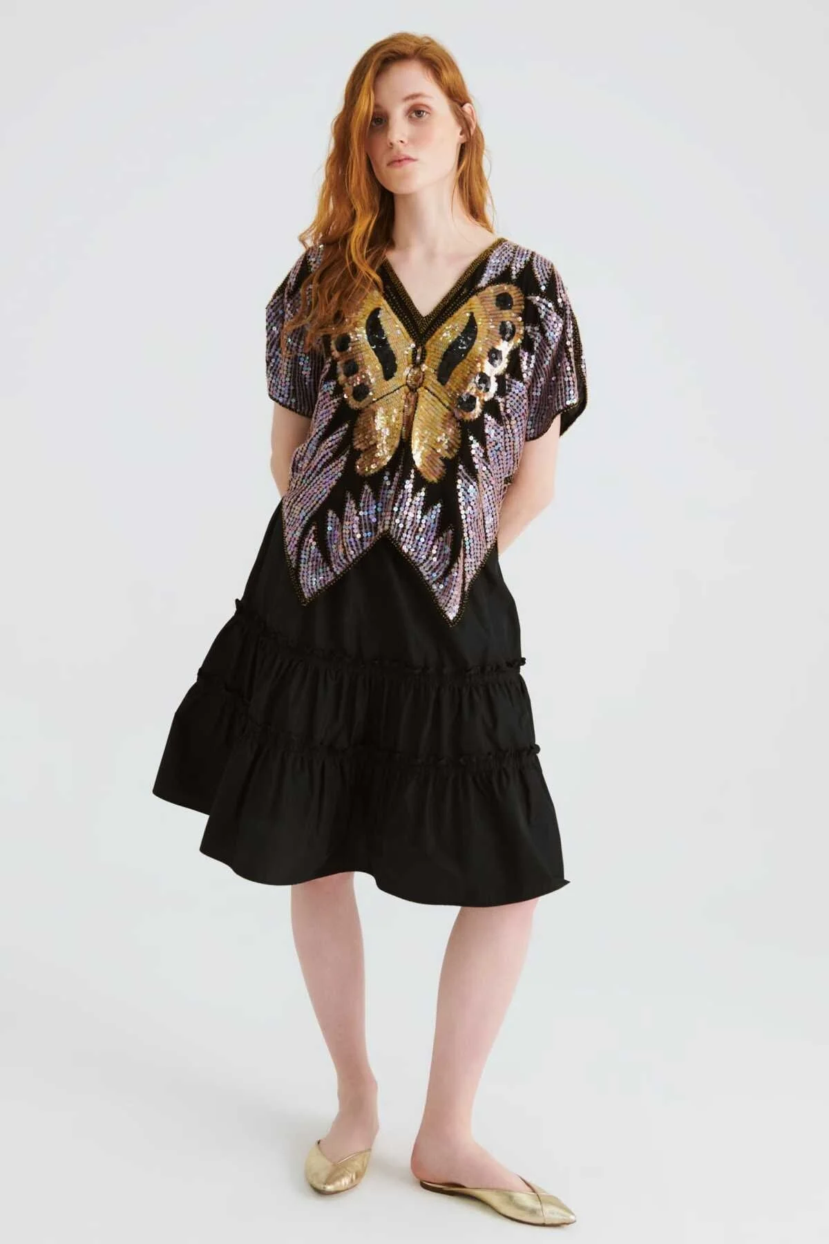 Fırfırlı Mini Etek Siyah - 1