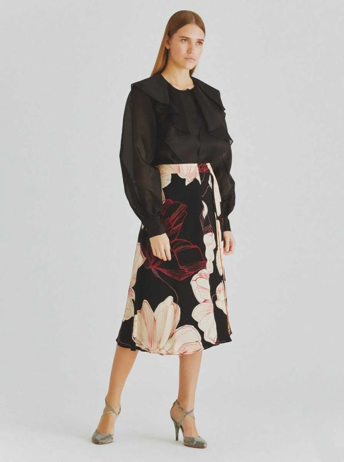  Floral Desenli Etek Standart Renk - 4