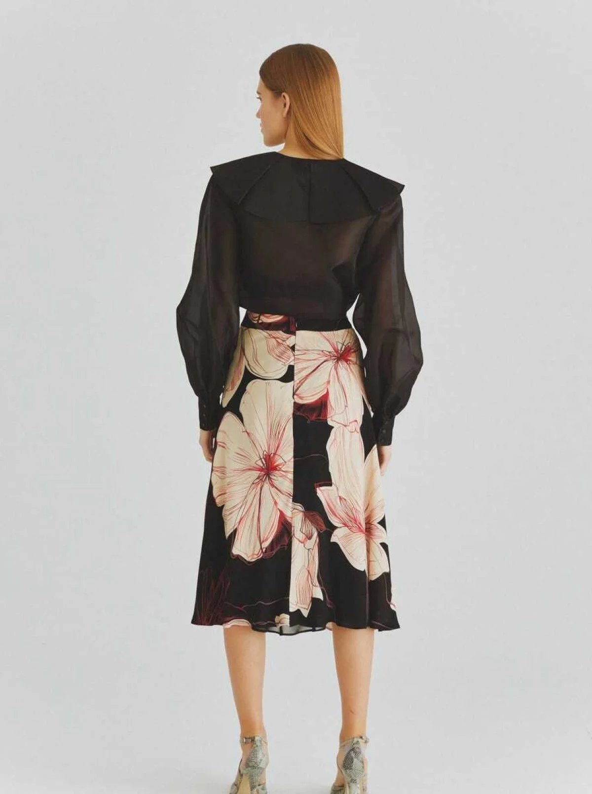  Floral Desenli Etek Standart Renk - 2