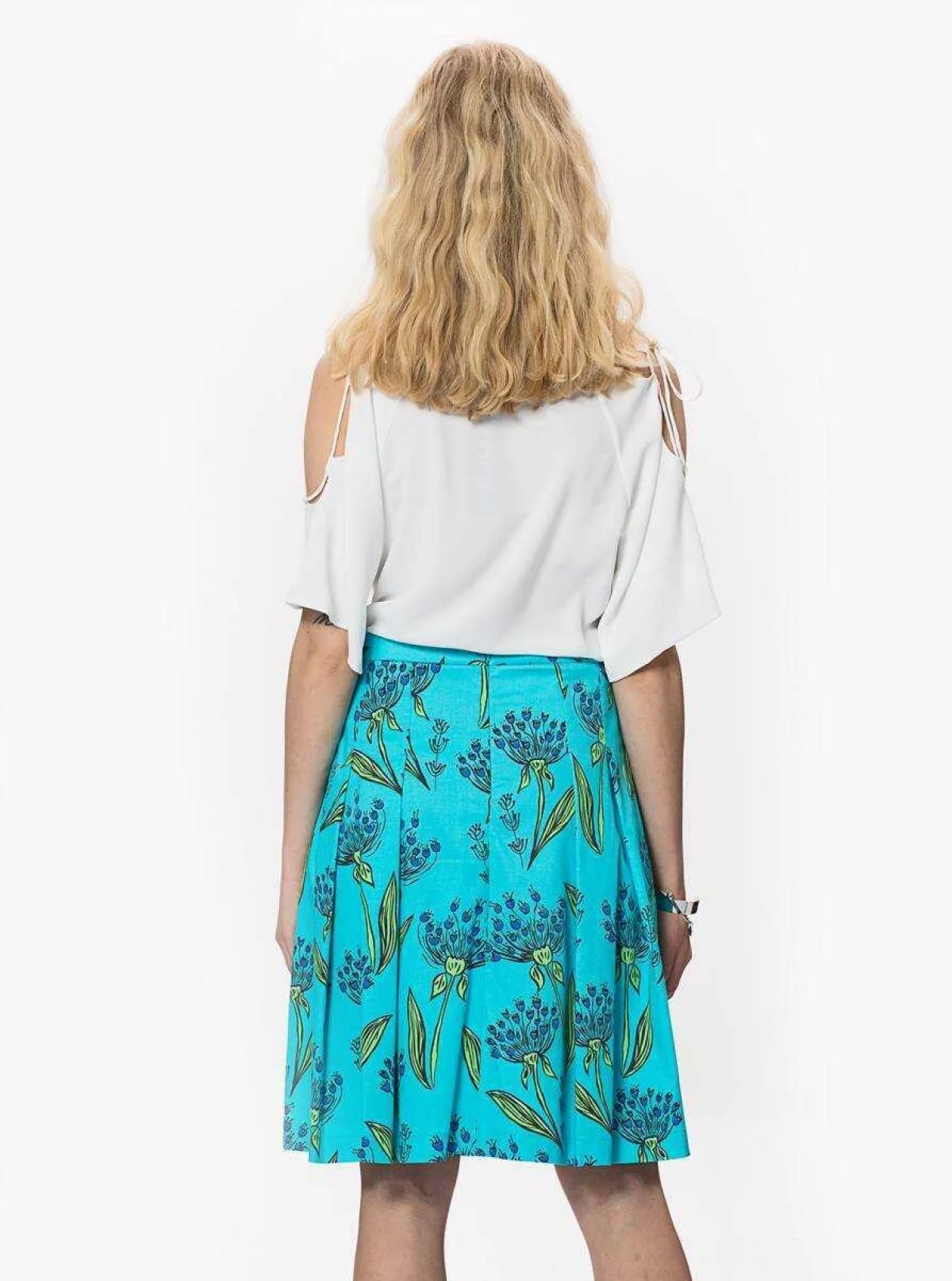 Floral Detaylı Midi Etek Standart Renk - 2