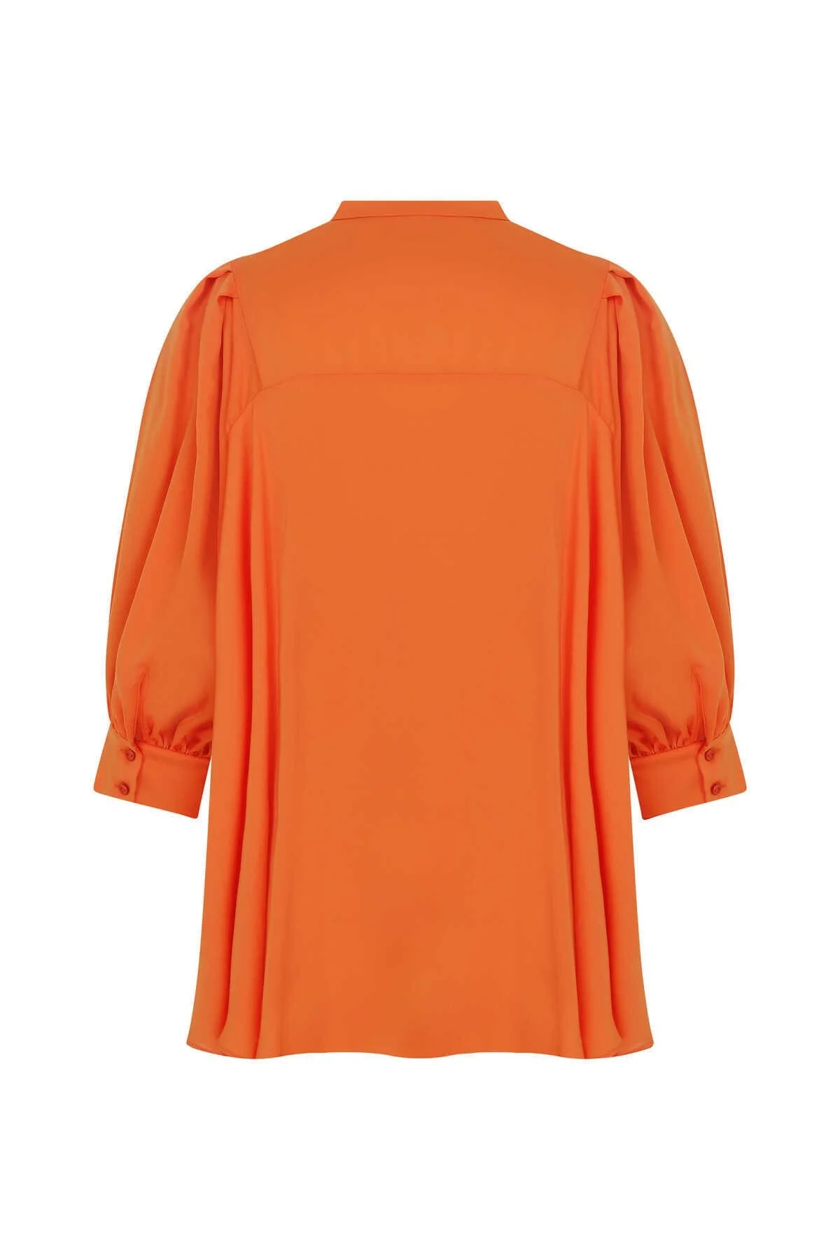 Fularlı Kadın Gömlek Oranj - 5