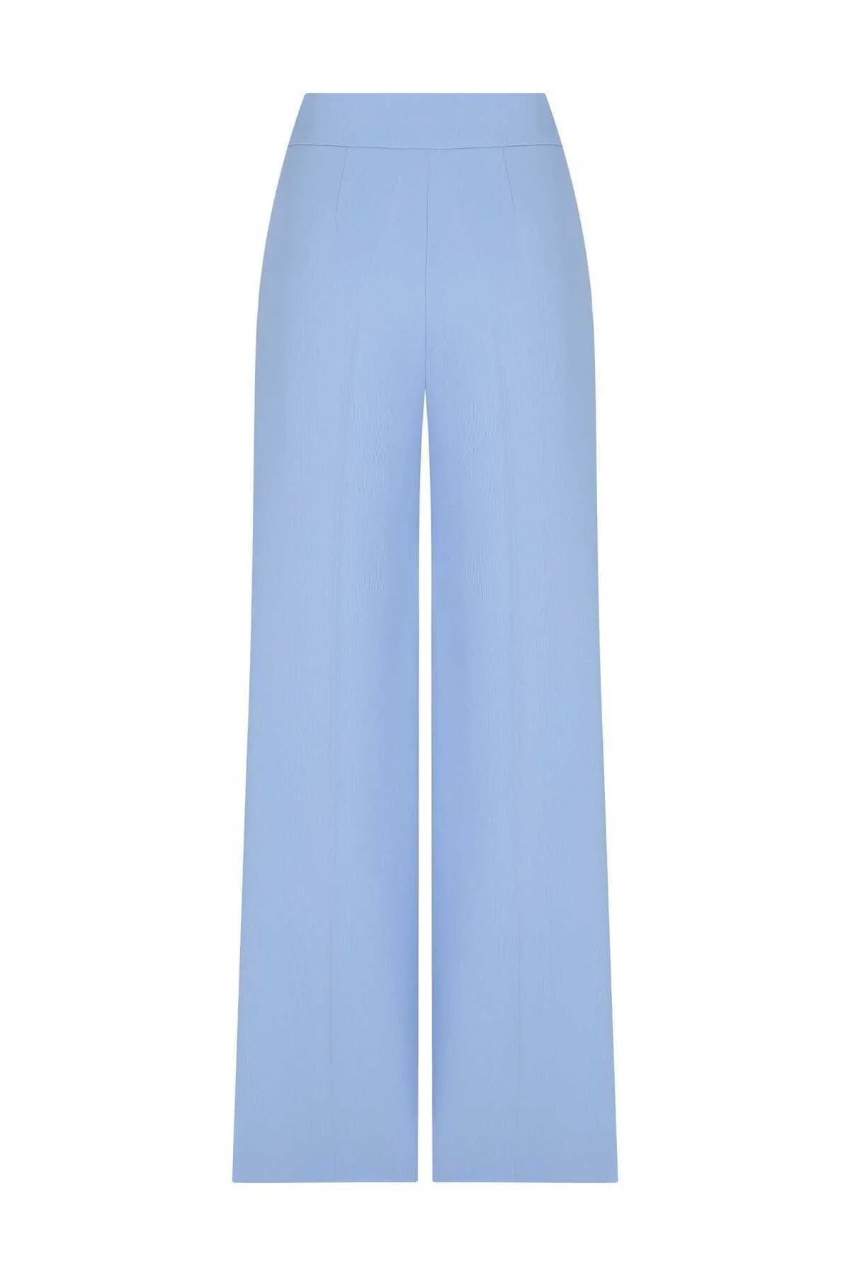 Geniş Paça Kadın Pantolon Mavi - 5