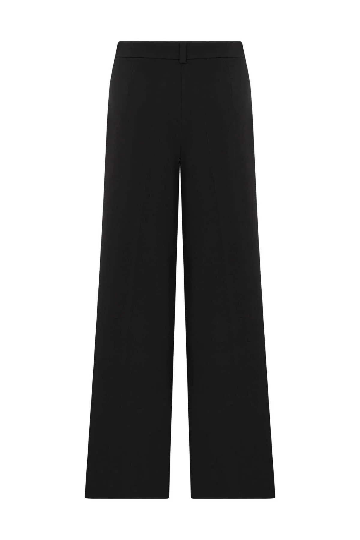  Geniş Paça Kadın Pantolon Siyah - 2