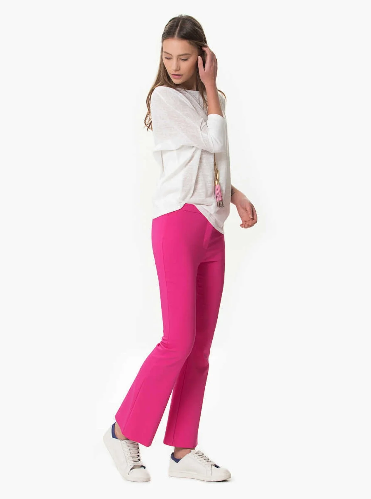 Geniş Paça Pantolon Fuşya - 3