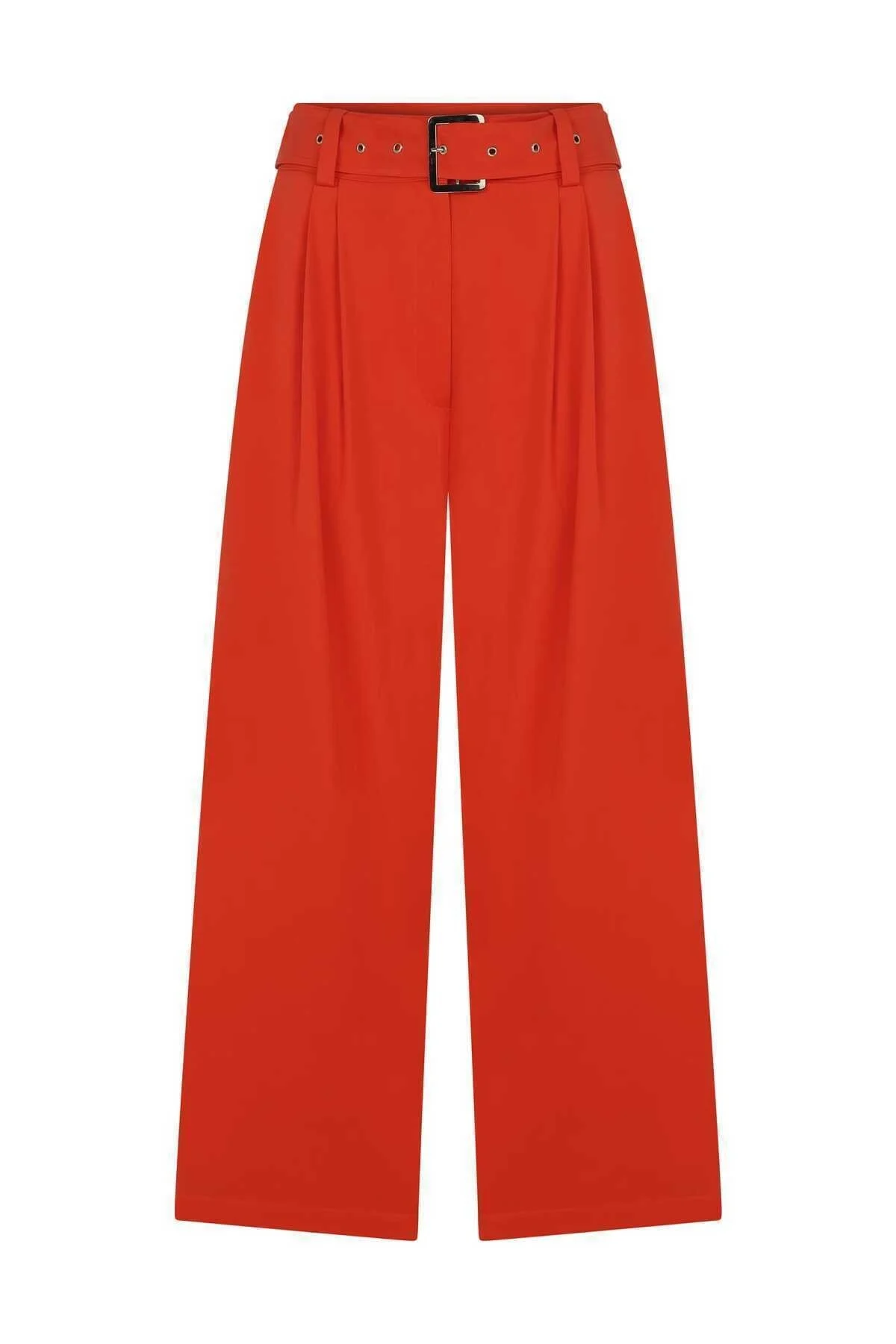 Geniş Paçalı Kadın Pantolon Nar Çiçeği - 4