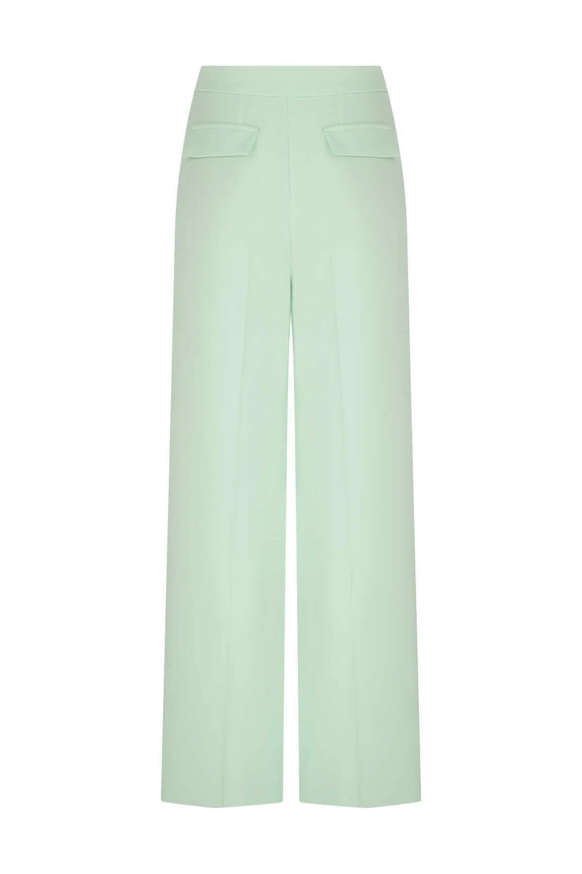 Geniş Paçalı Kadın Pantolon Yeşil - 5