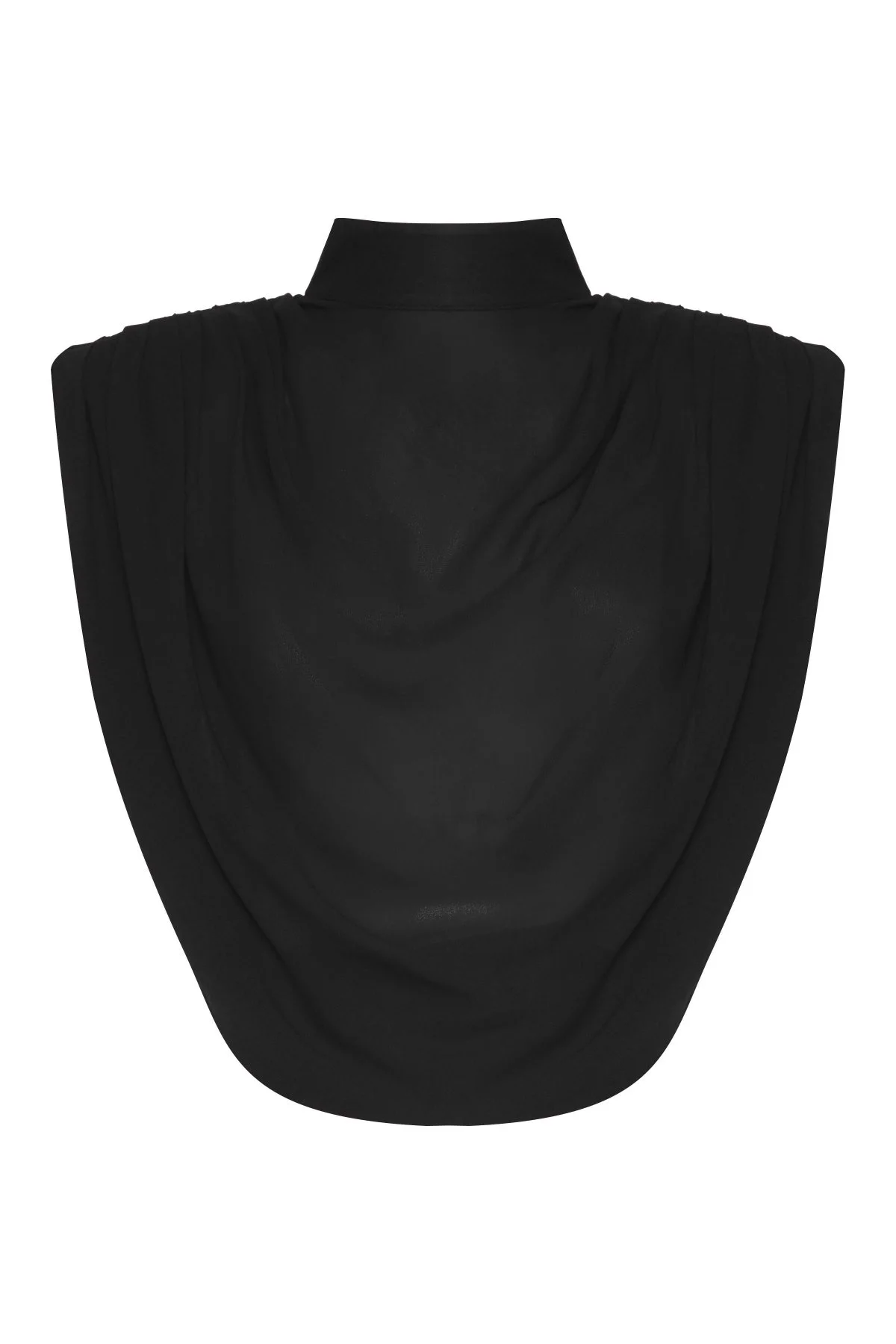 Hakim Yaka Vatkalı Bluz Siyah - 6