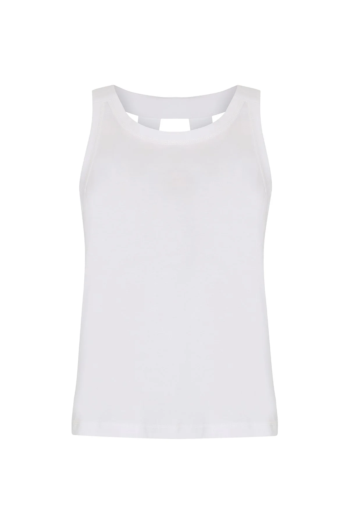 Halter Yaka T-shirt Beyaz - 3