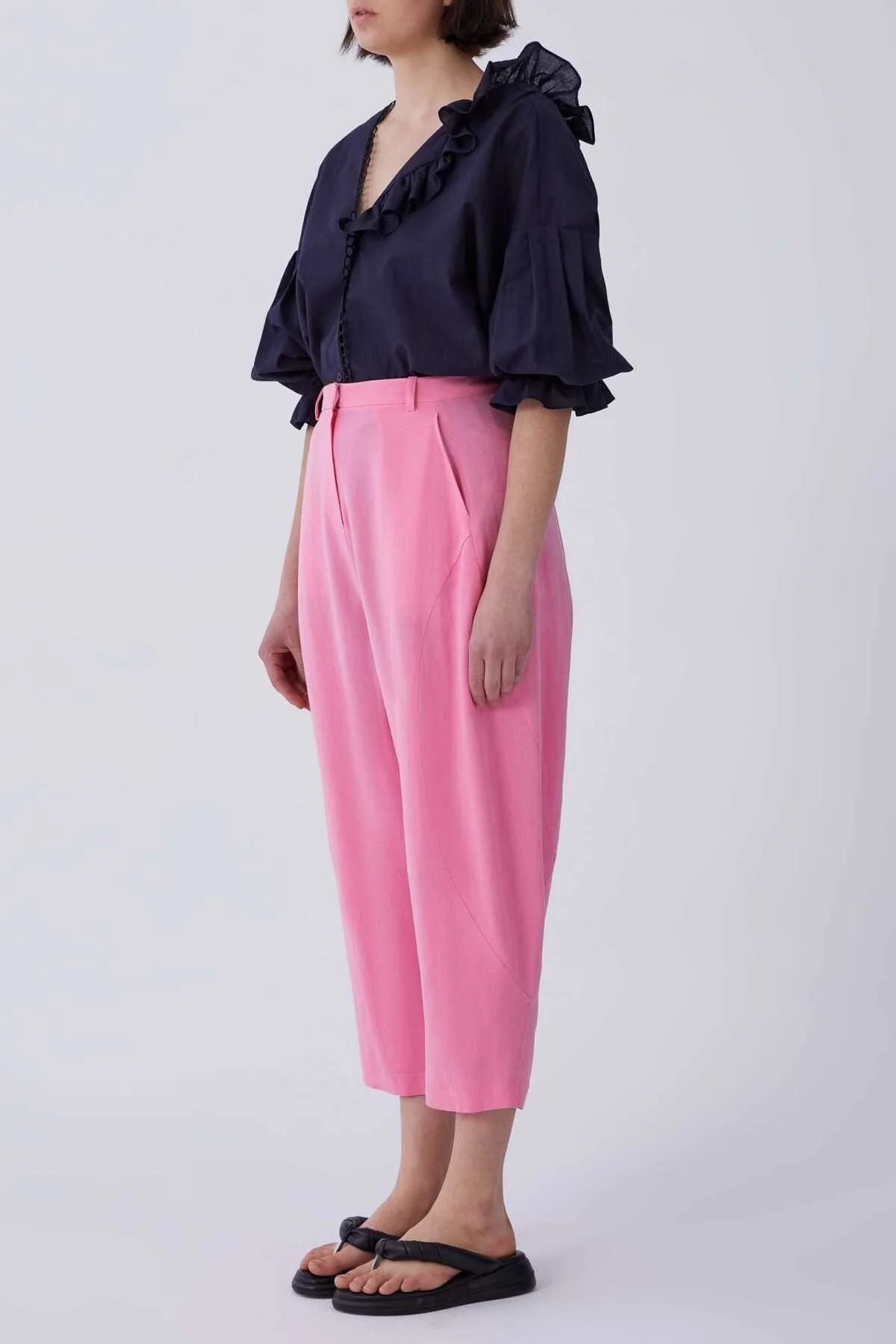 Havuç Kesim Kadın Pantolon Pembe - 3