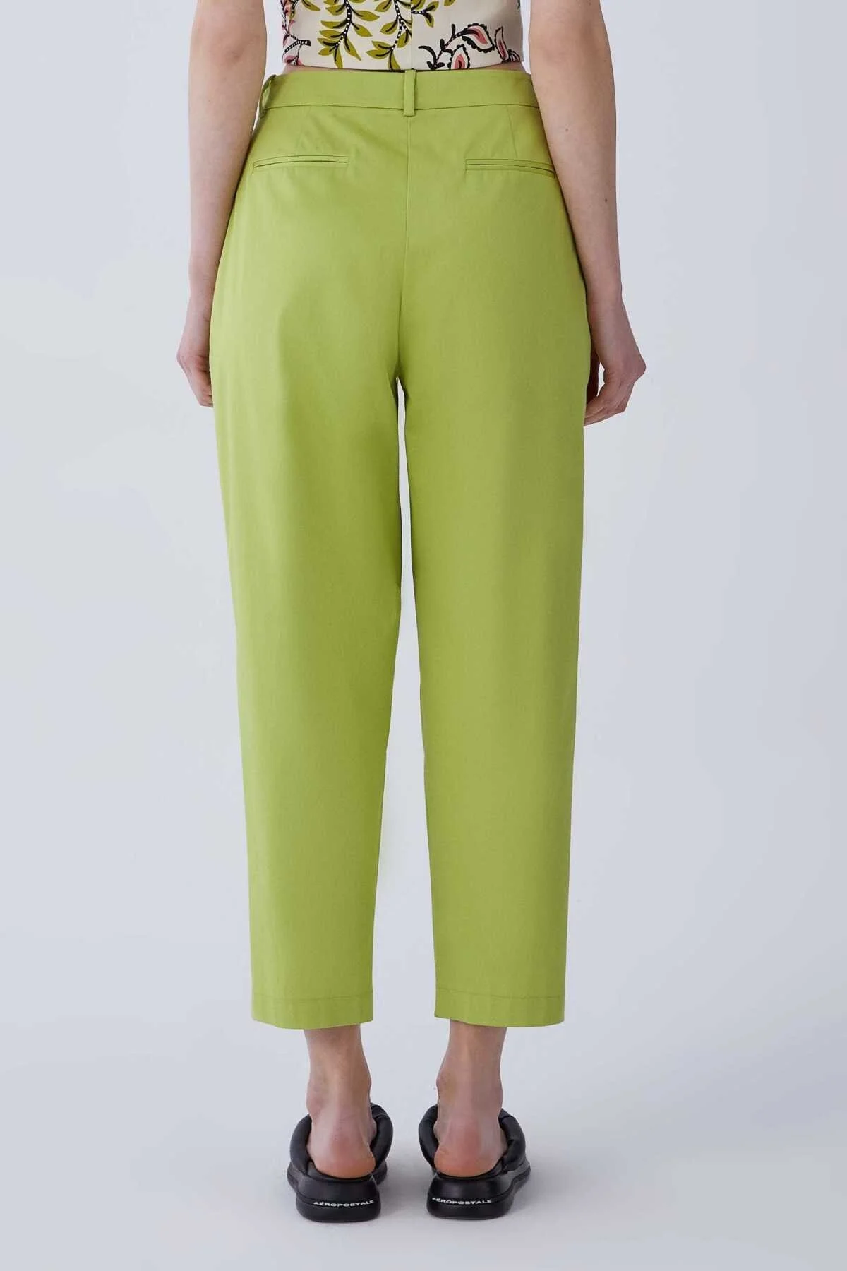 Havuç Kesim Kadın Pantolon Yeşil - 2