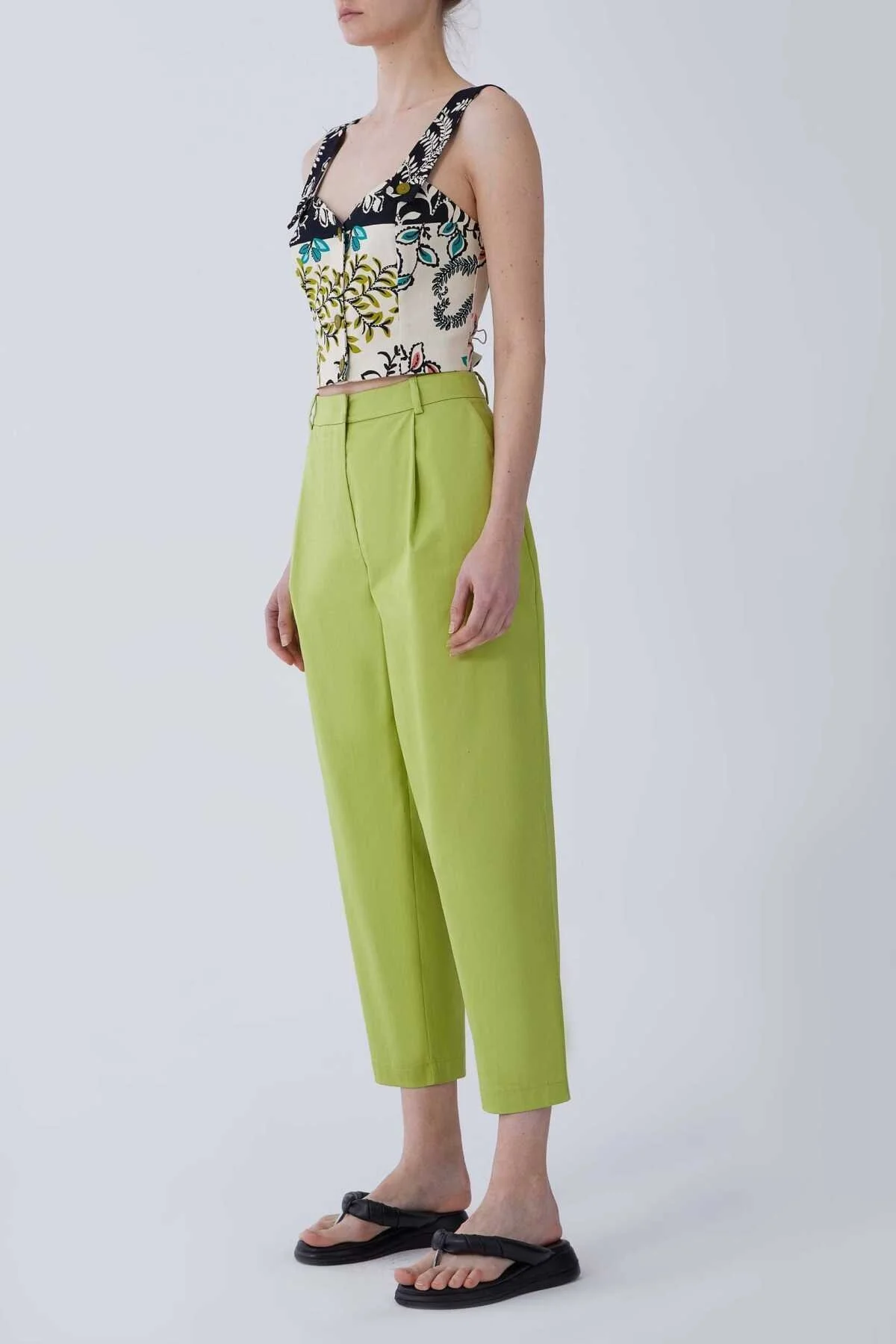 Havuç Kesim Kadın Pantolon Yeşil - 3