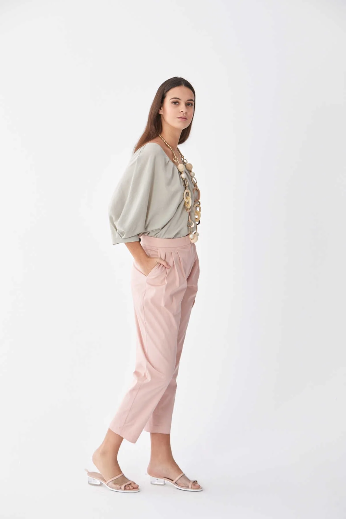 Havuç Model Kadın Pantolon Gülkurusu - 3