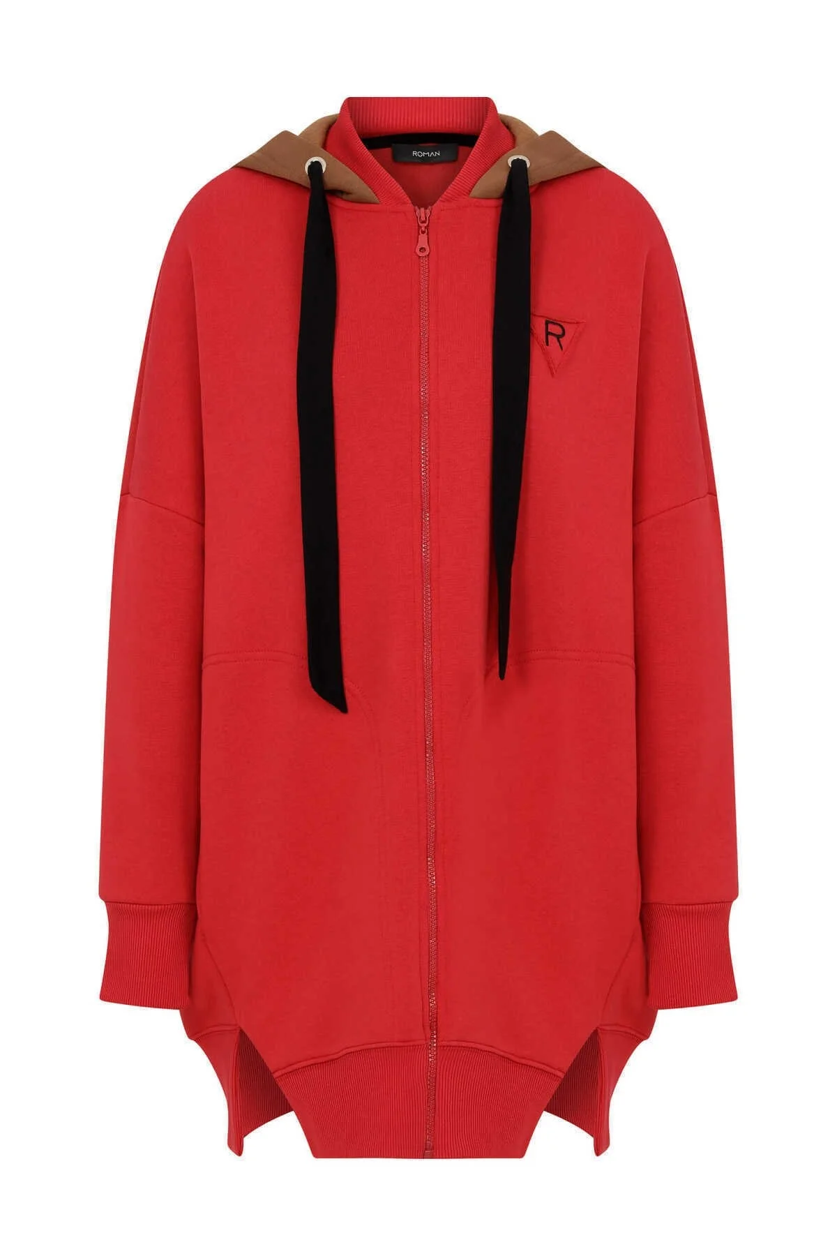  Hoodie Fermuarlı Kadın Sweatshirt Standart Renk - 4