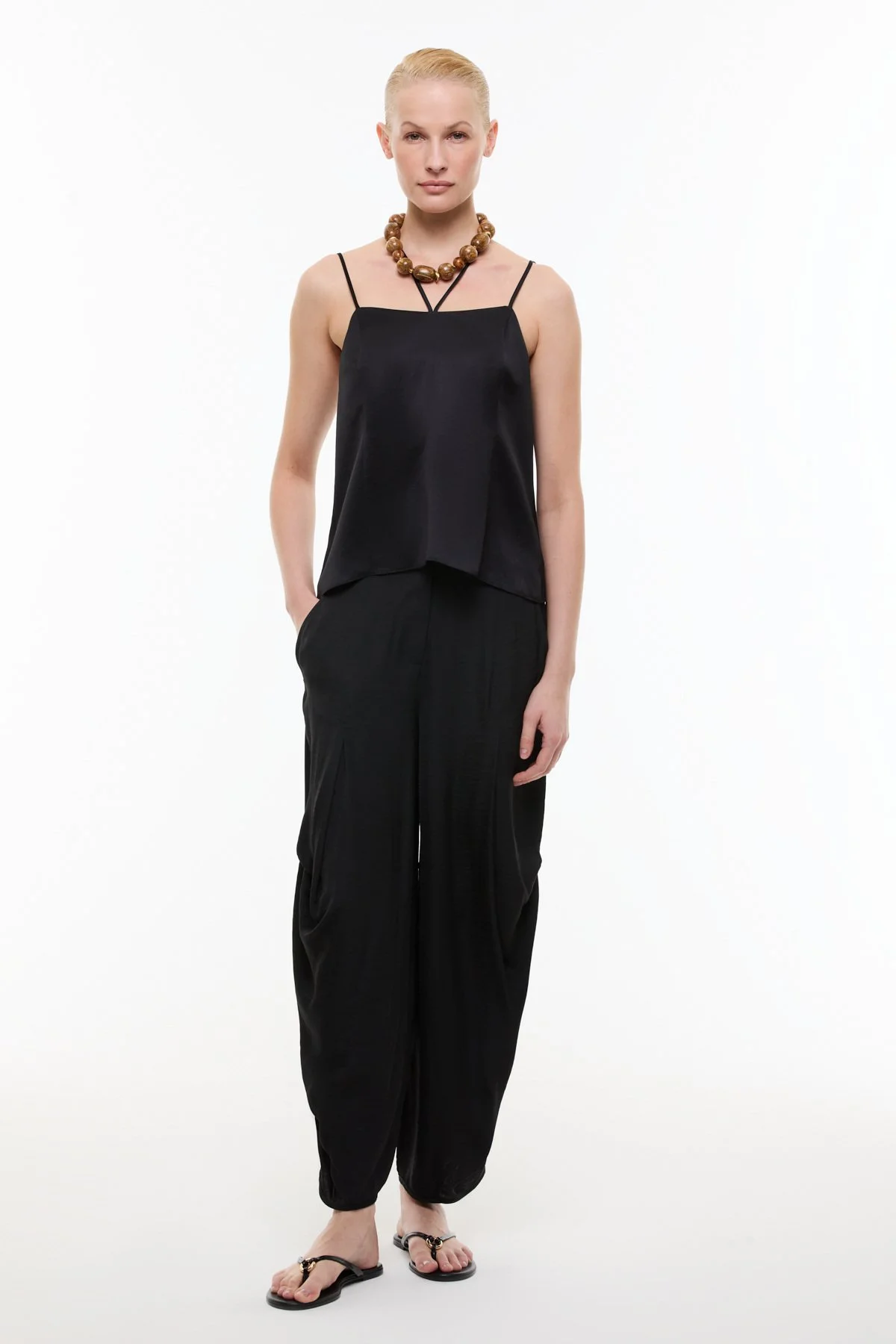 İnce Askılı Dekolteli Bluz Siyah - 3